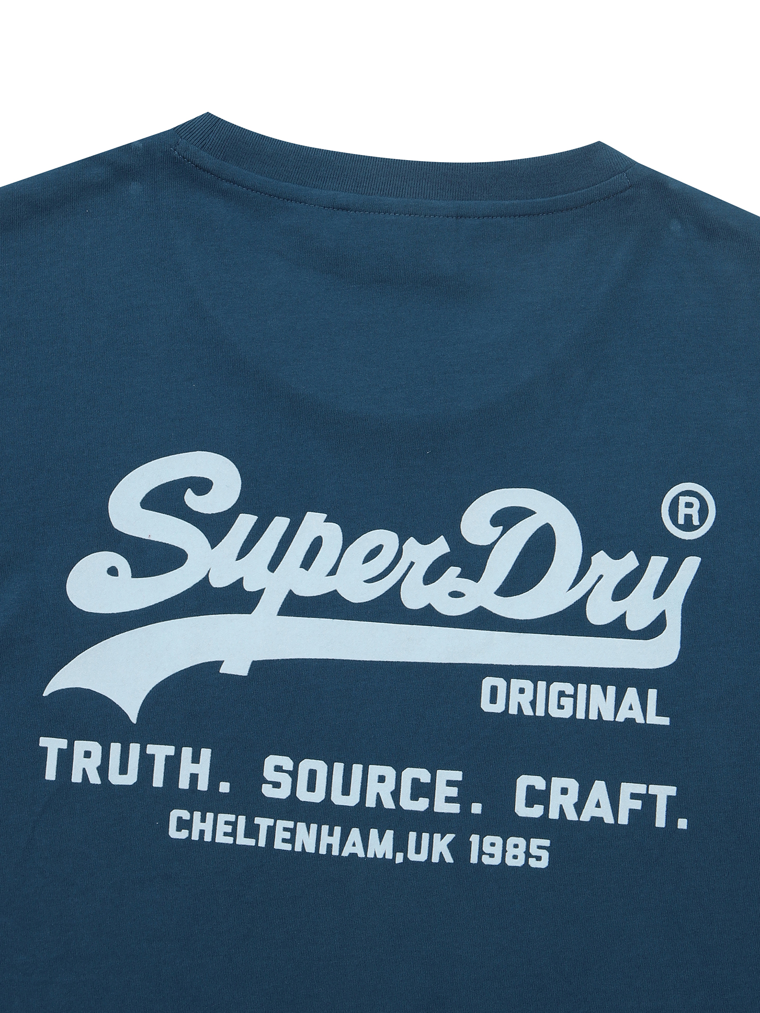 REGULAR FIT HERITAGE DOUBLE LOGO HALF T SHIRTS TEAL GREEN SDUSHDO11 KTGN 5