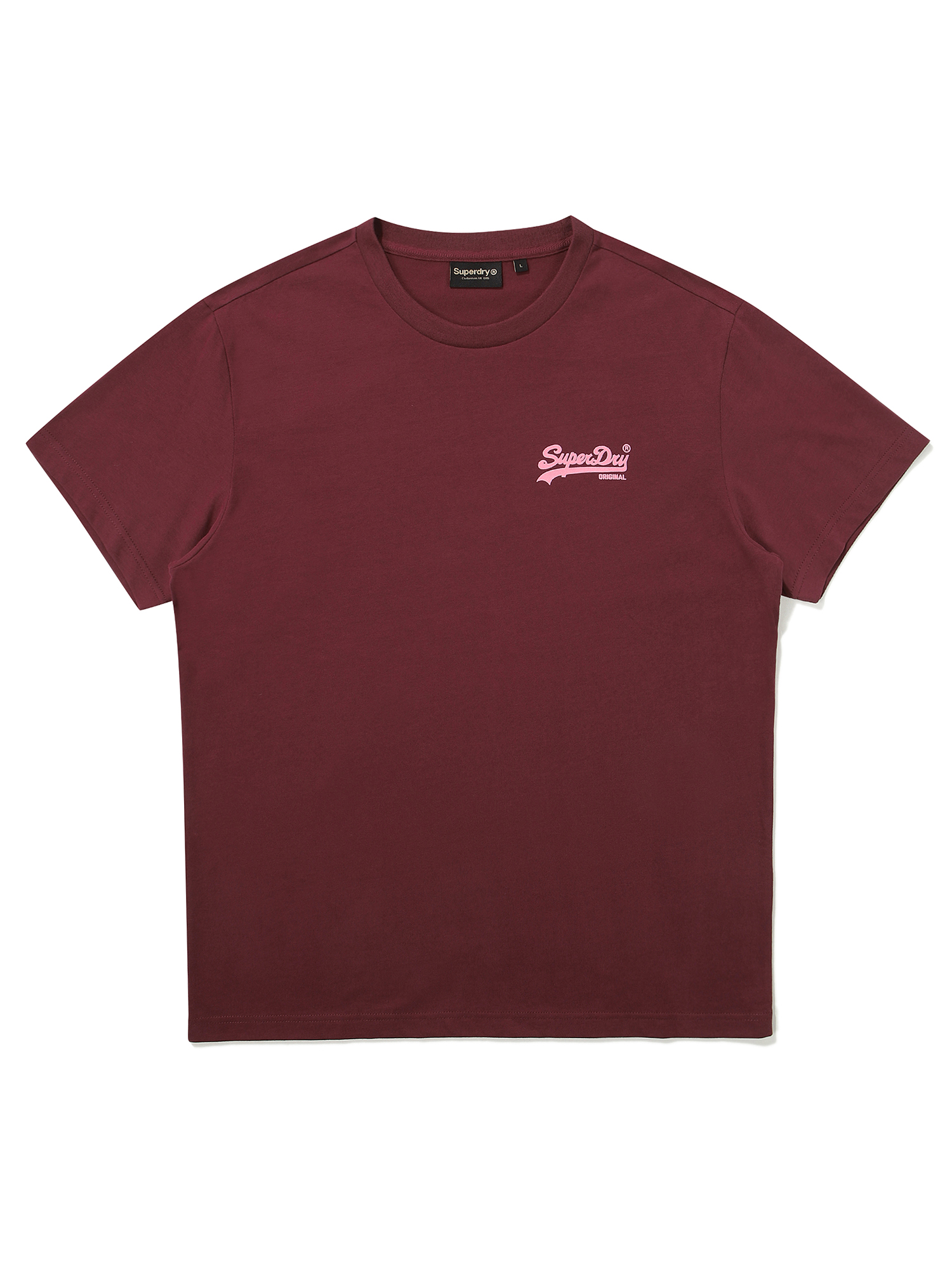 REGULAR FIT HERITAGE DOUBLE LOGO HALF T SHIRTS WINE SDUSHDO11 KWNE 1