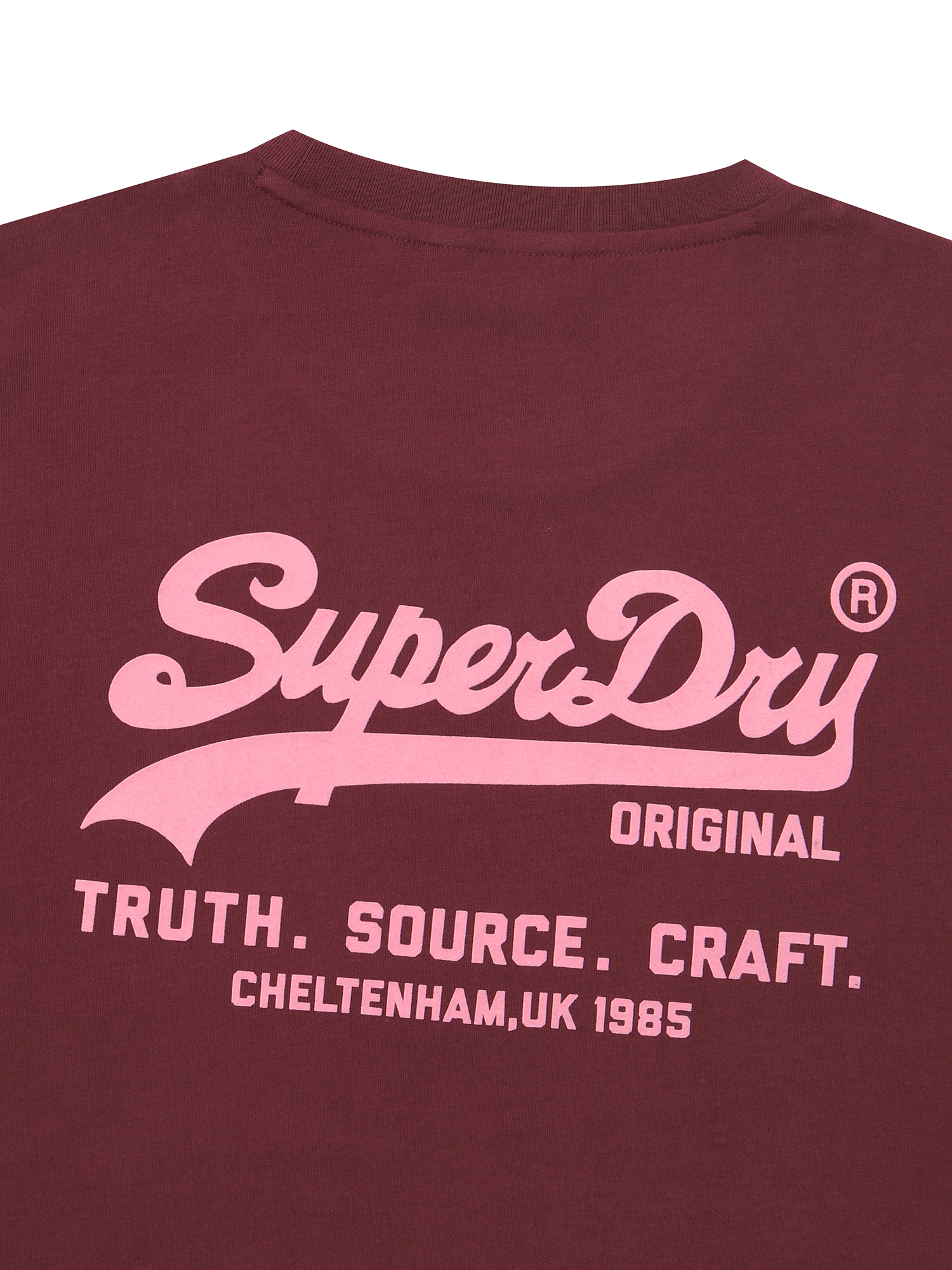 REGULAR FIT HERITAGE DOUBLE LOGO HALF T SHIRTS WINE SDUSHDO11 KWNE 5