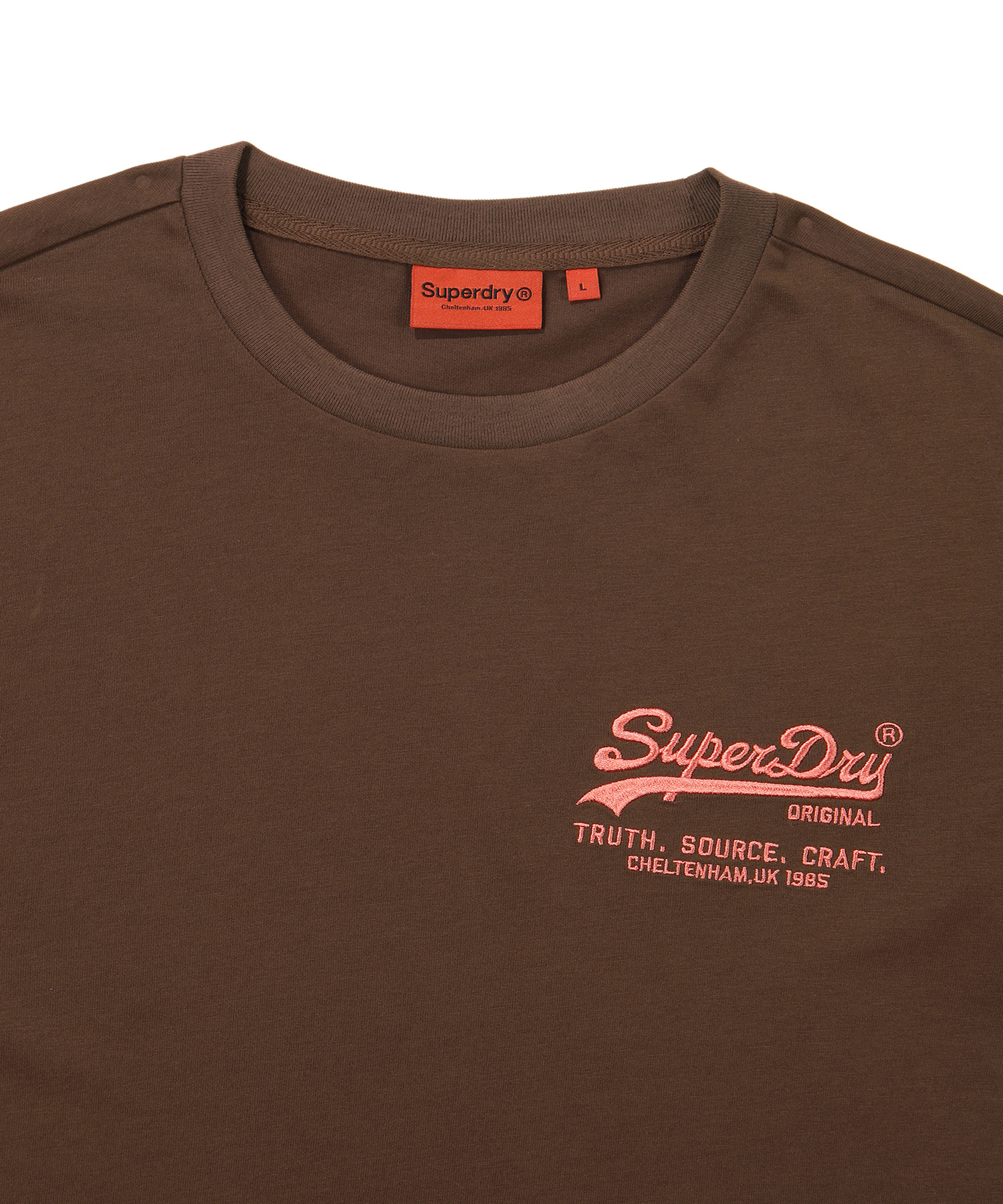 REGULAR FIT HERITAGE SMALL LOGO HALF T SHIRTS BROWN SDUSHDO10 KBRW 3