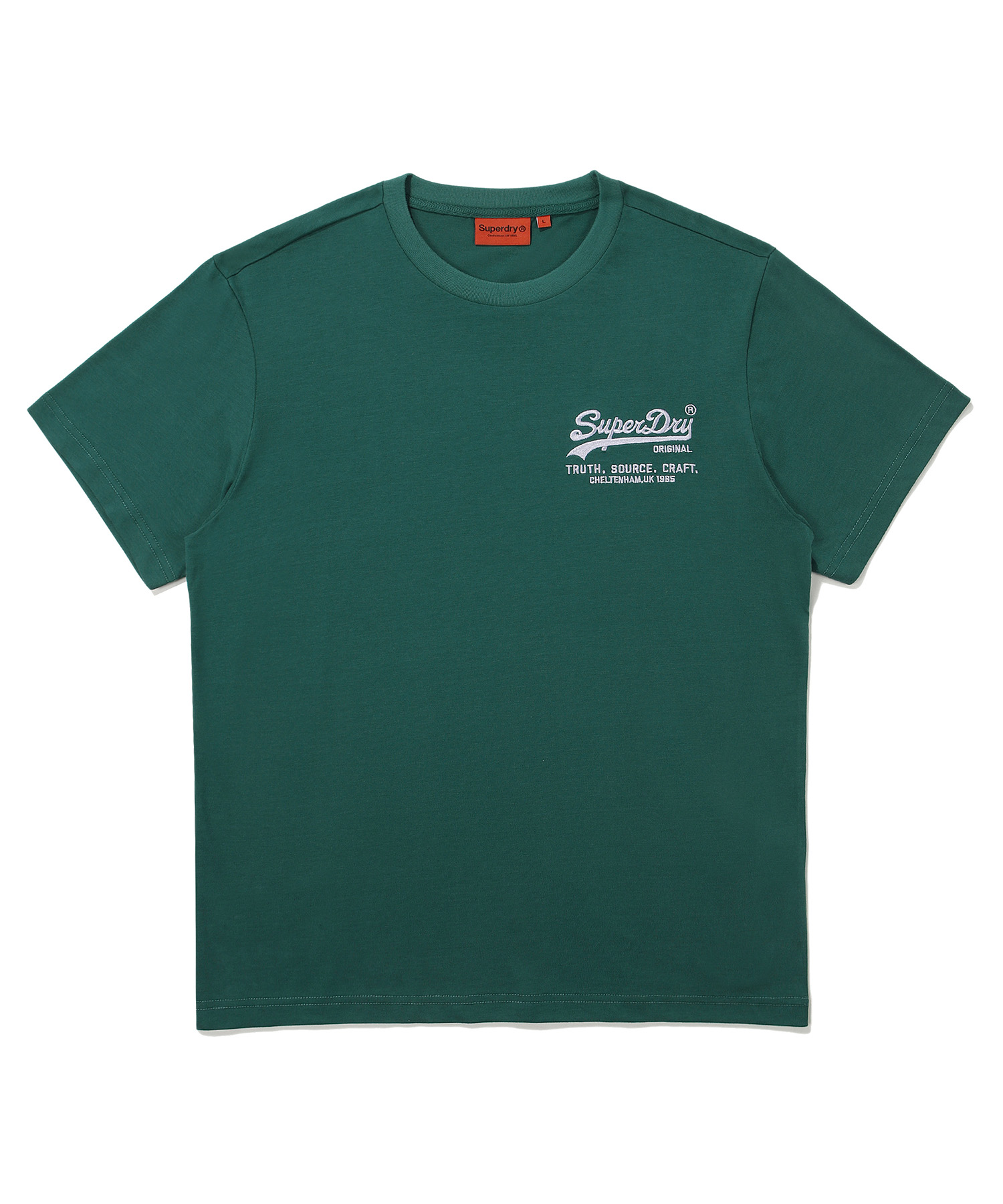 REGULAR FIT HERITAGE SMALL LOGO HALF T SHIRTS GREEN SDUSHDO10 KGRN 1