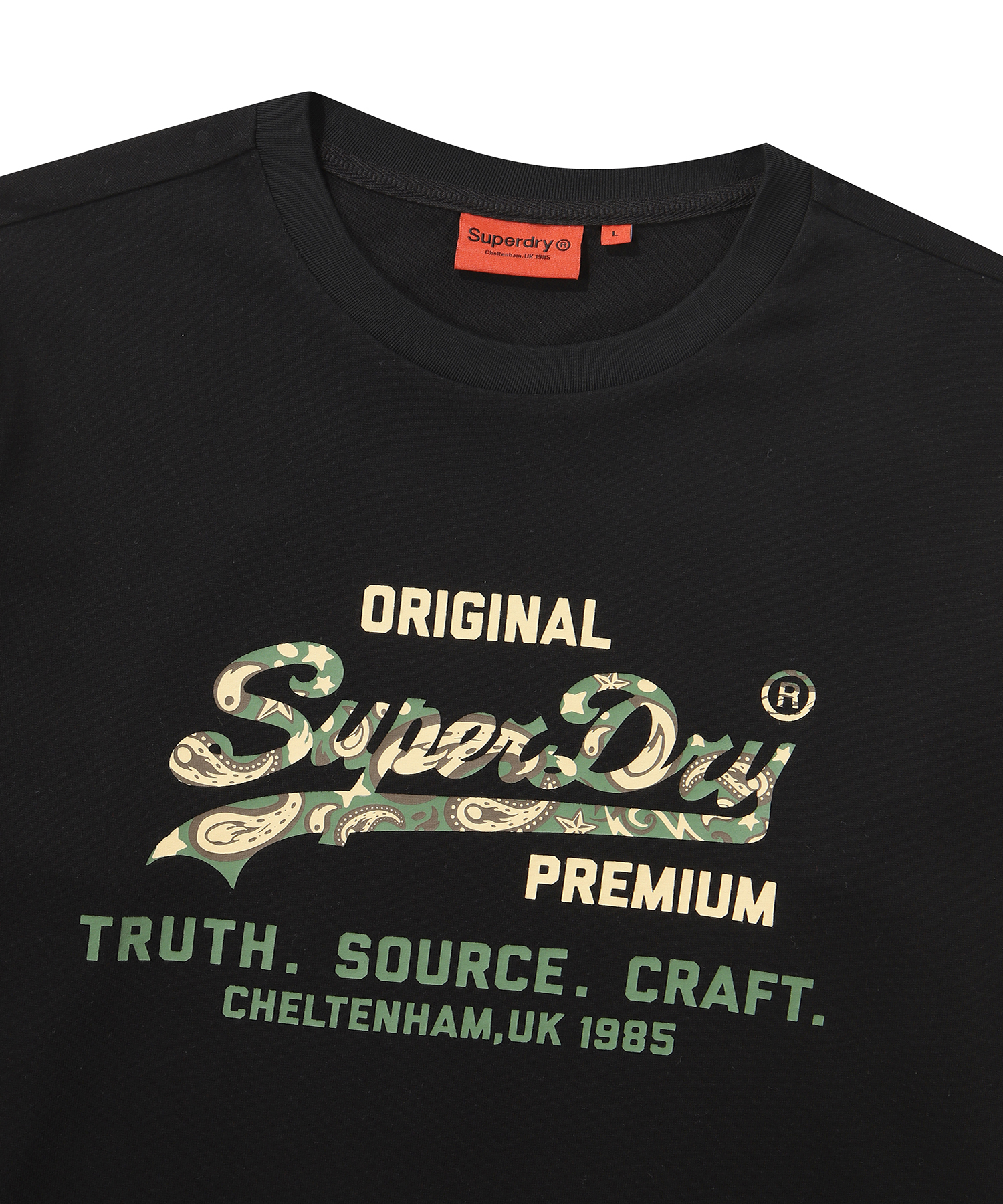 REGULAR FIT PAISLEY LONG SLEEVE BLACK SDUTGDO01 KBLK 3