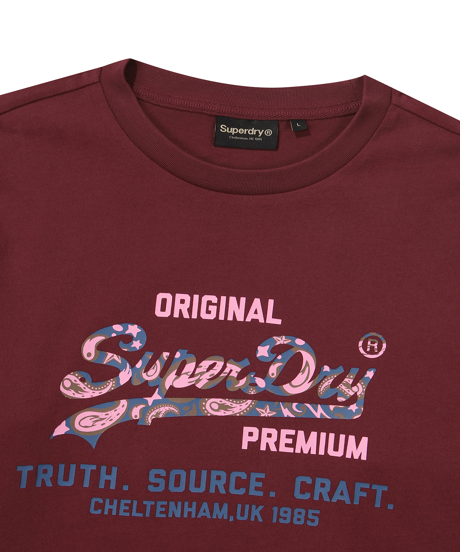 REGULAR FIT PAISLEY LONG SLEEVE WINE SDUTGDO01 KWNE 3