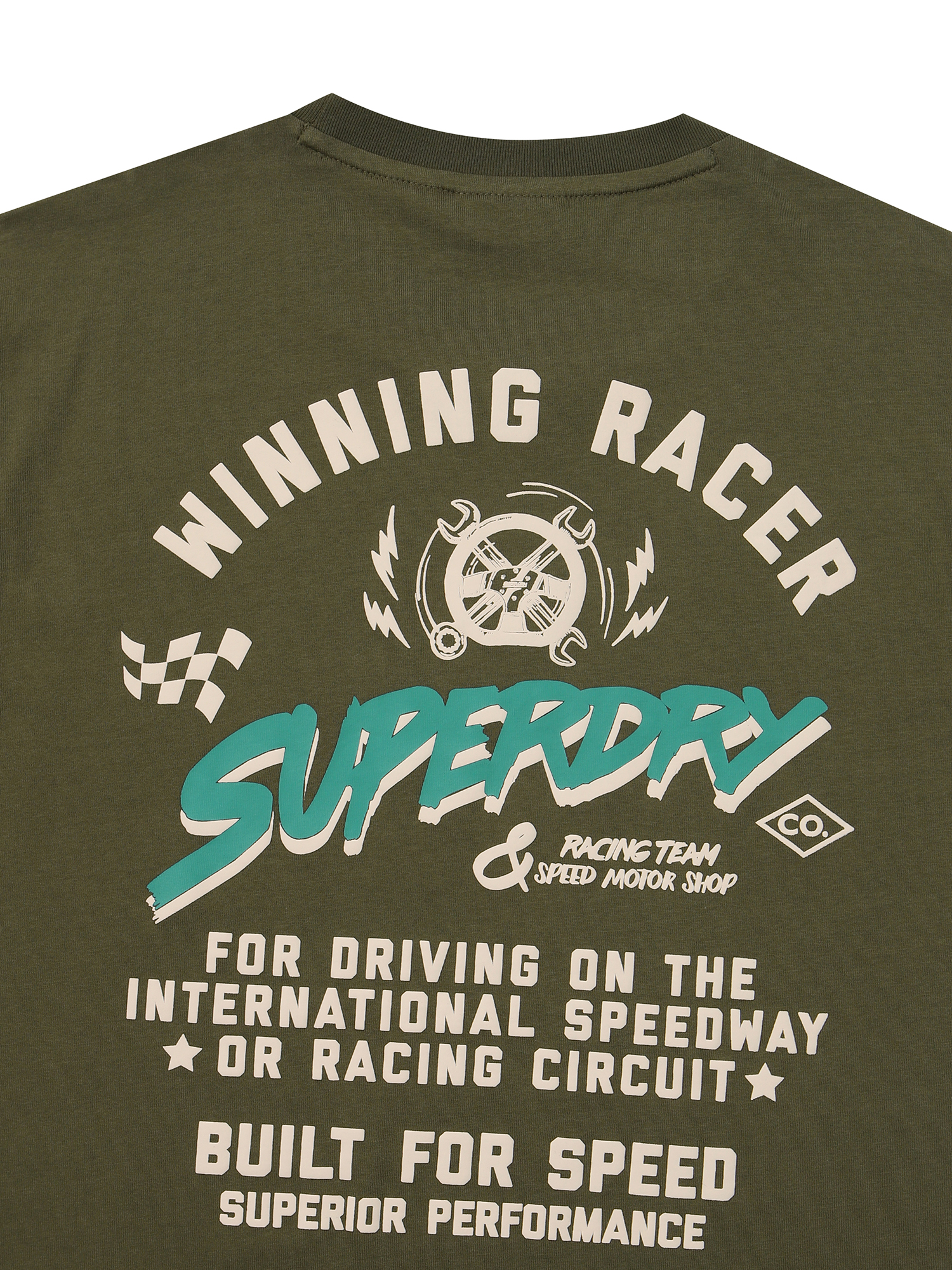 REGULAR FIT RACER HALF T SHIRTS KHAKI SDUSHDO27 KKHK 5