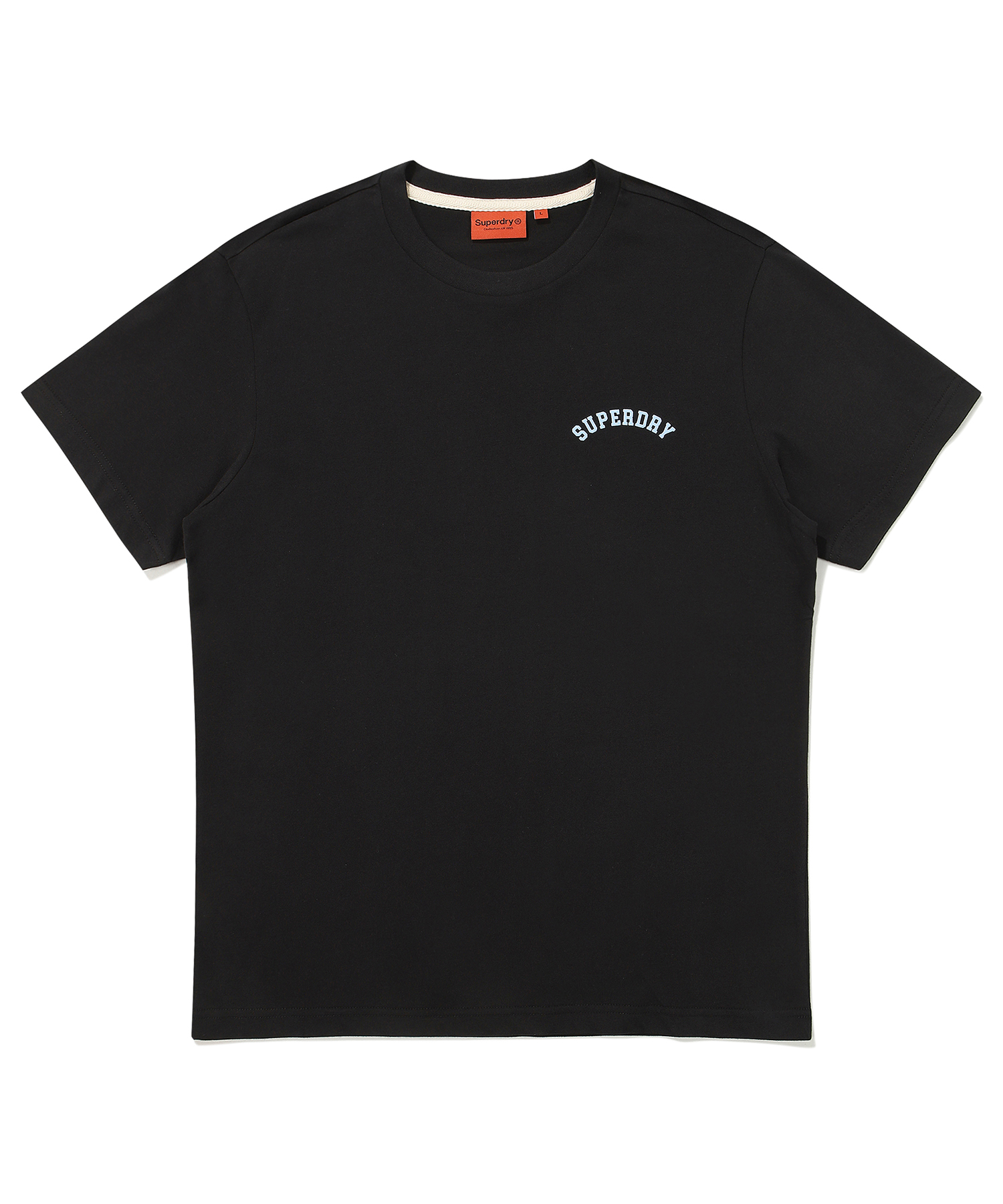 REGULAR FIT VARSITY HALF T SHIRTS BLACK SDUSHDO45 KBLK 1