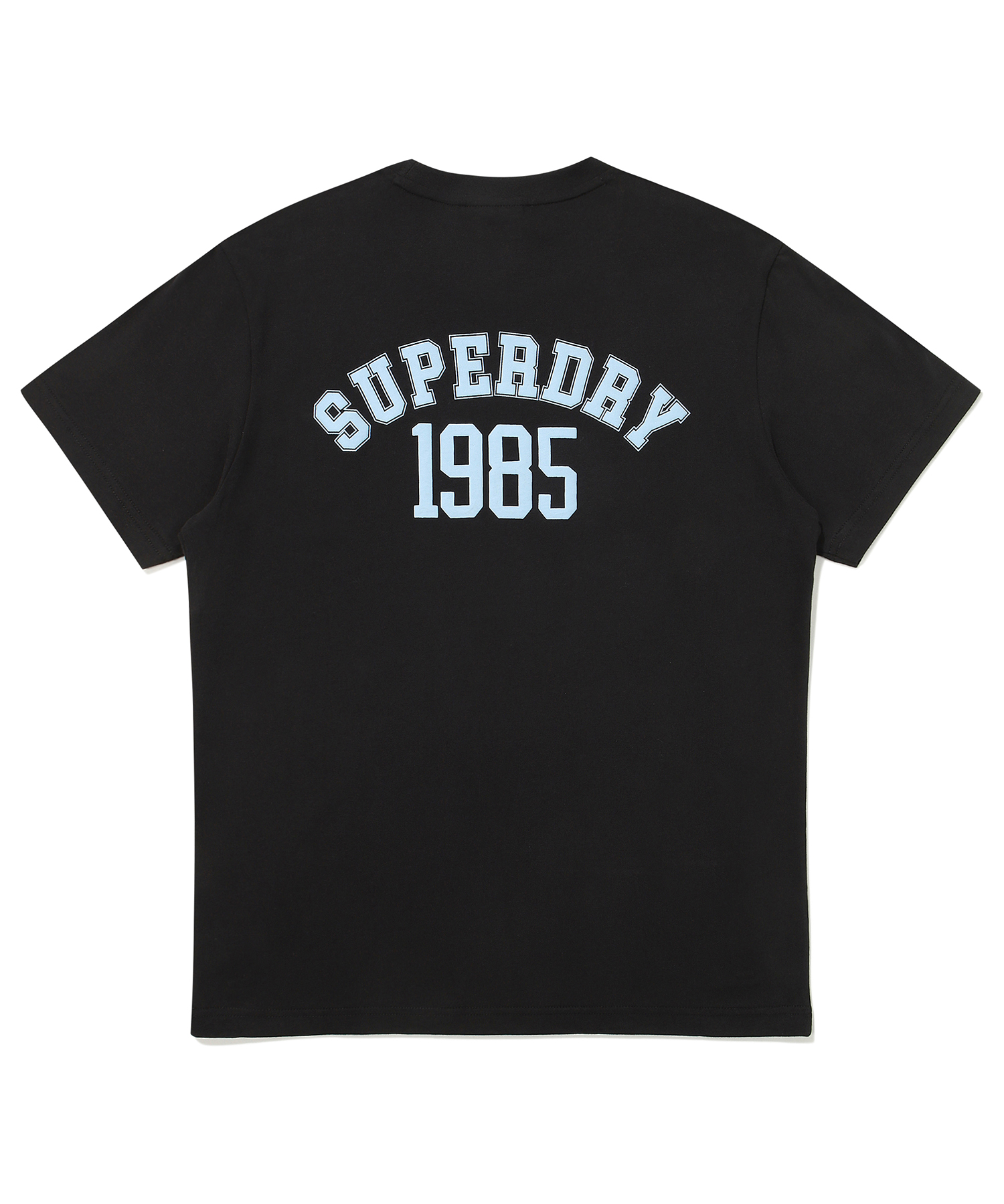 REGULAR FIT VARSITY HALF T SHIRTS BLACK SDUSHDO45 KBLK 2