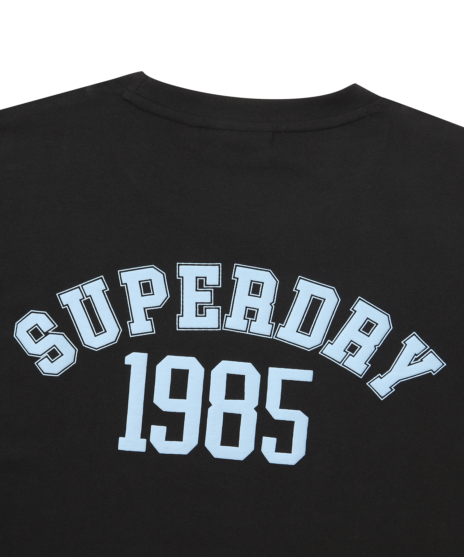 REGULAR FIT VARSITY HALF T SHIRTS BLACK SDUSHDO45 KBLK 5