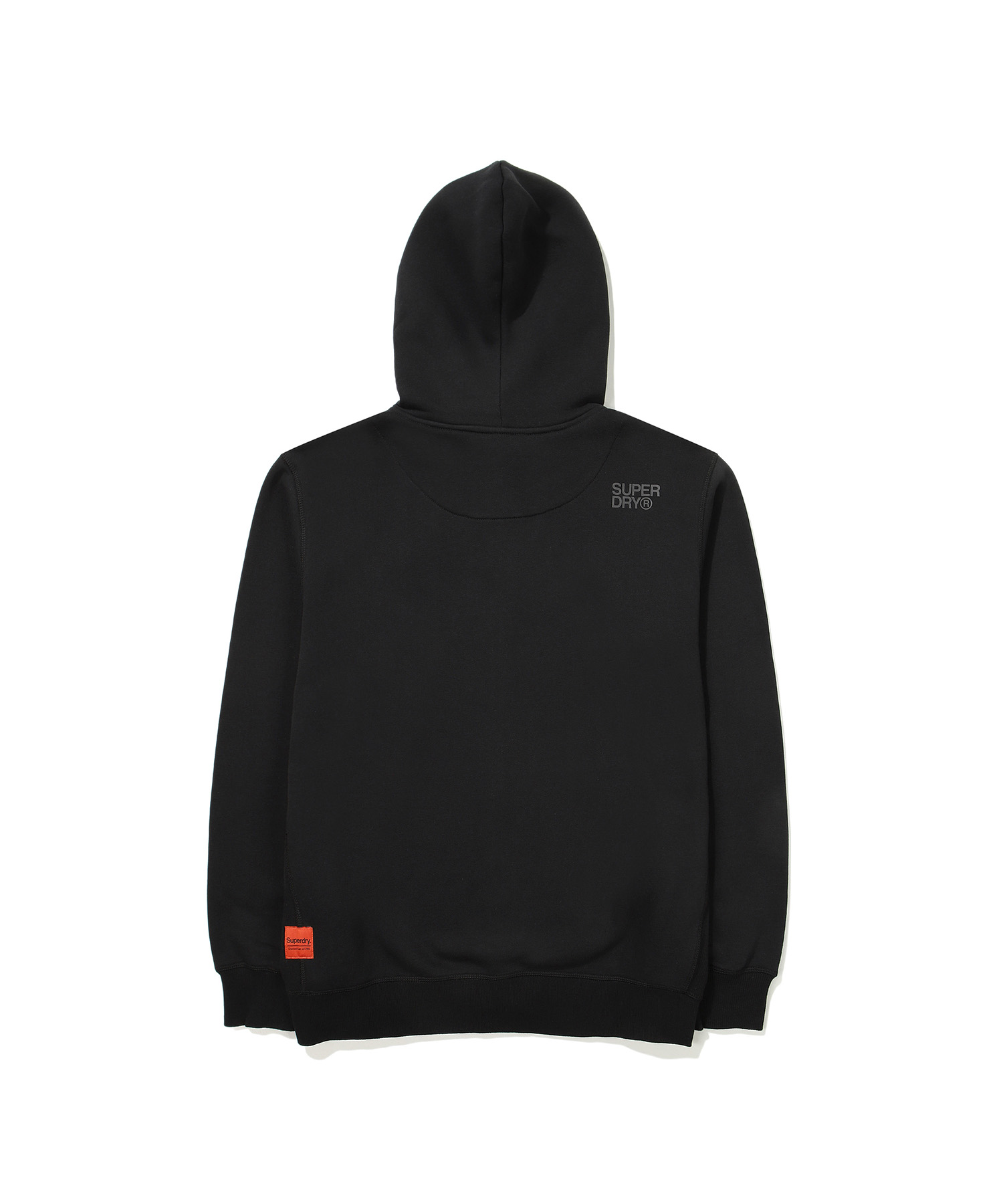 REGULAR FIT VINTAGE BIG LOGO 2 WAY HOOD ZIP UP BLACK SDUHUFO04 KBLK 2