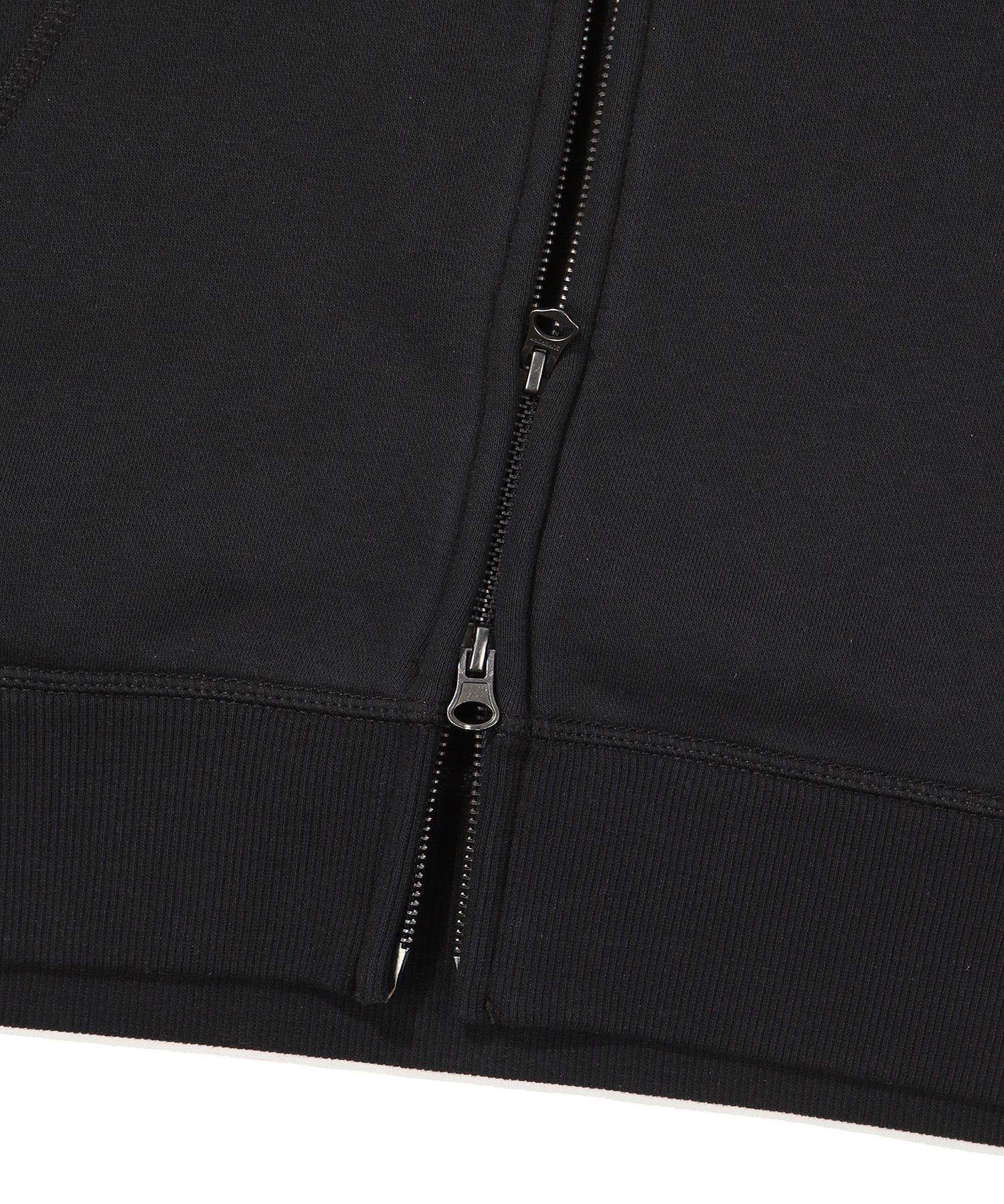 REGULAR FIT VINTAGE BIG LOGO 2 WAY HOOD ZIP UP BLACK SDUHUFO04 KBLK 5