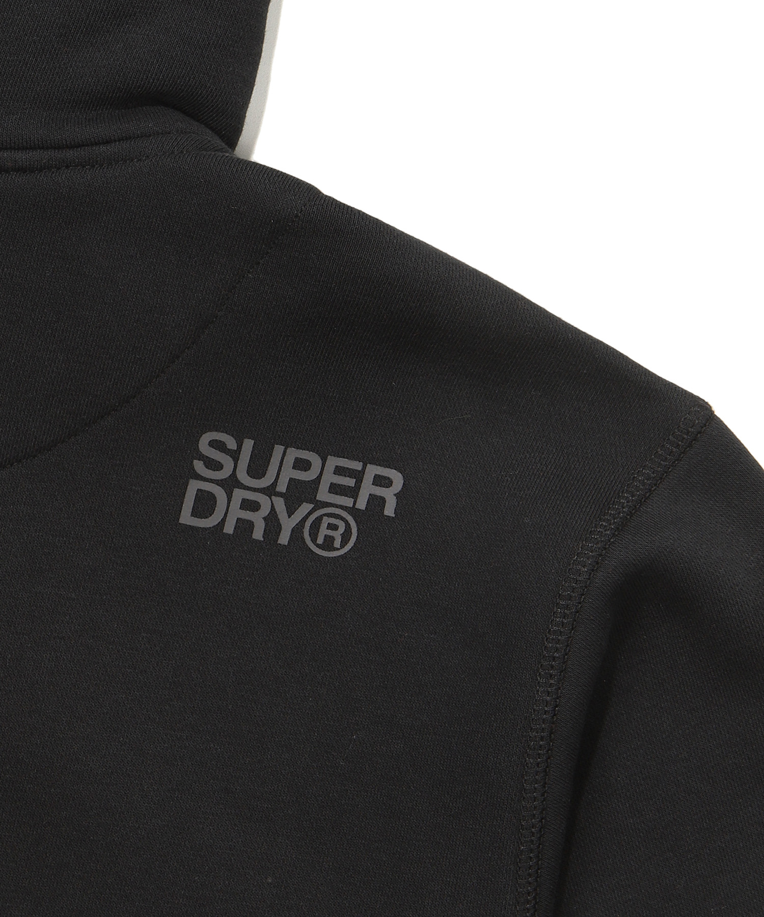 REGULAR FIT VINTAGE BIG LOGO 2 WAY HOOD ZIP UP BLACK SDUHUFO04 KBLK 6