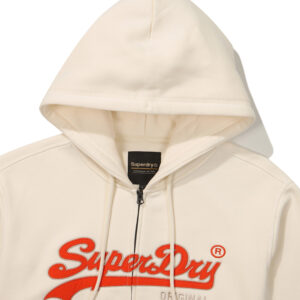 REGULAR FIT VINTAGE BIG LOGO 2 WAY HOOD ZIP UP IVORY SDUHUFO04 KIVR 3