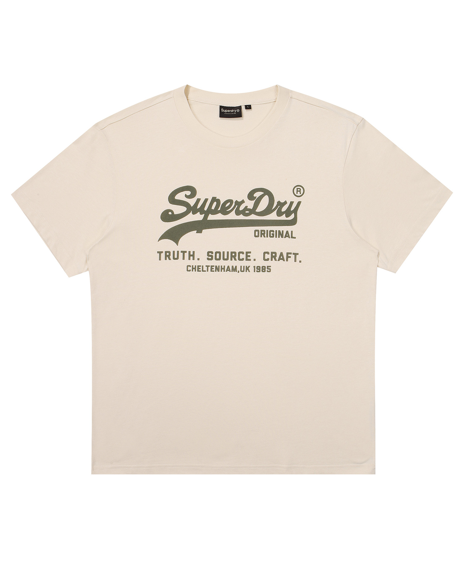 REGULAR FIT VINTAGE BIG LOGO HALF T SHIRTS IVORY SDUSHDO09 KIVR 1