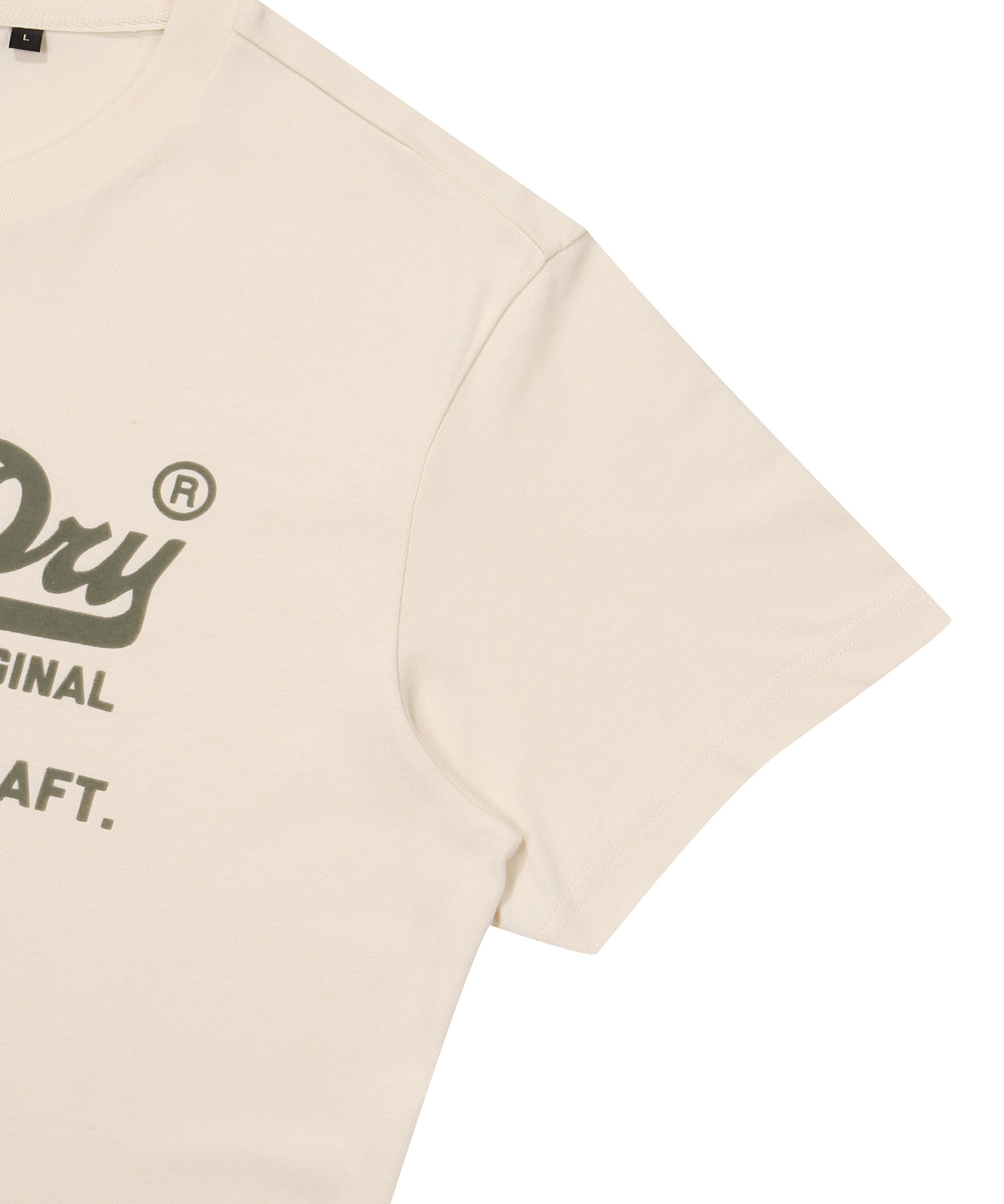 REGULAR FIT VINTAGE BIG LOGO HALF T SHIRTS IVORY SDUSHDO09 KIVR 4