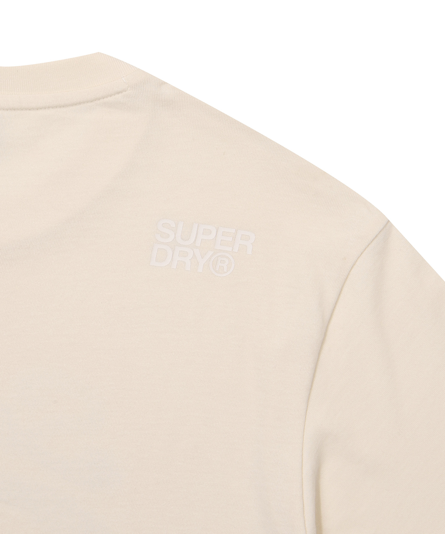 REGULAR FIT VINTAGE BIG LOGO HALF T SHIRTS IVORY SDUSHDO09 KIVR 5