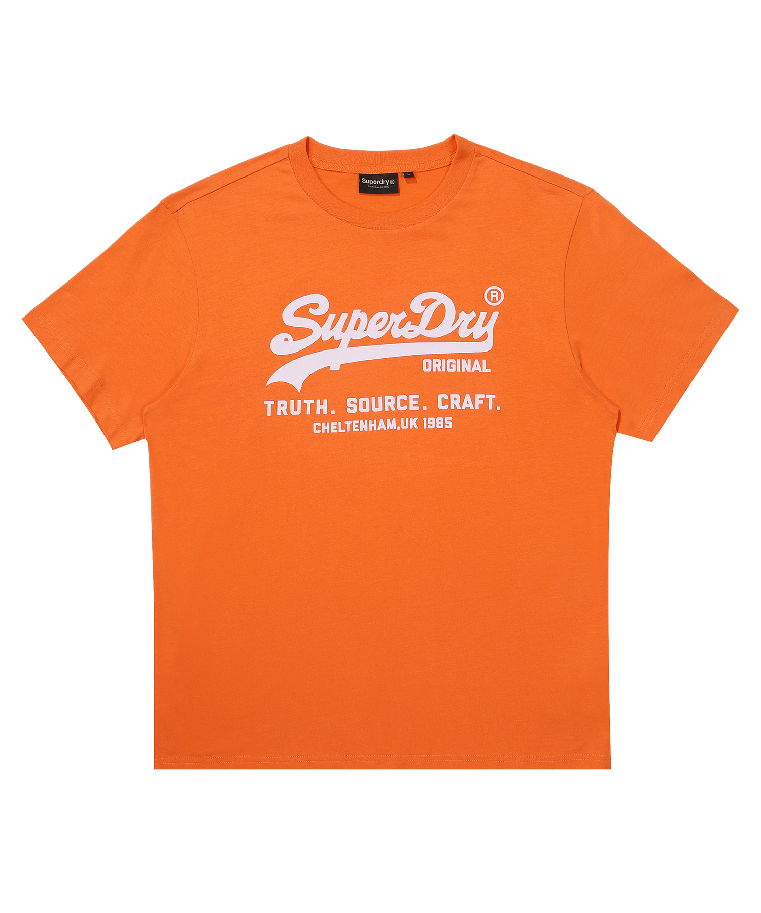 REGULAR FIT VINTAGE BIG LOGO HALF T SHIRTS ORANGE SDUSHDO09 KORG 1