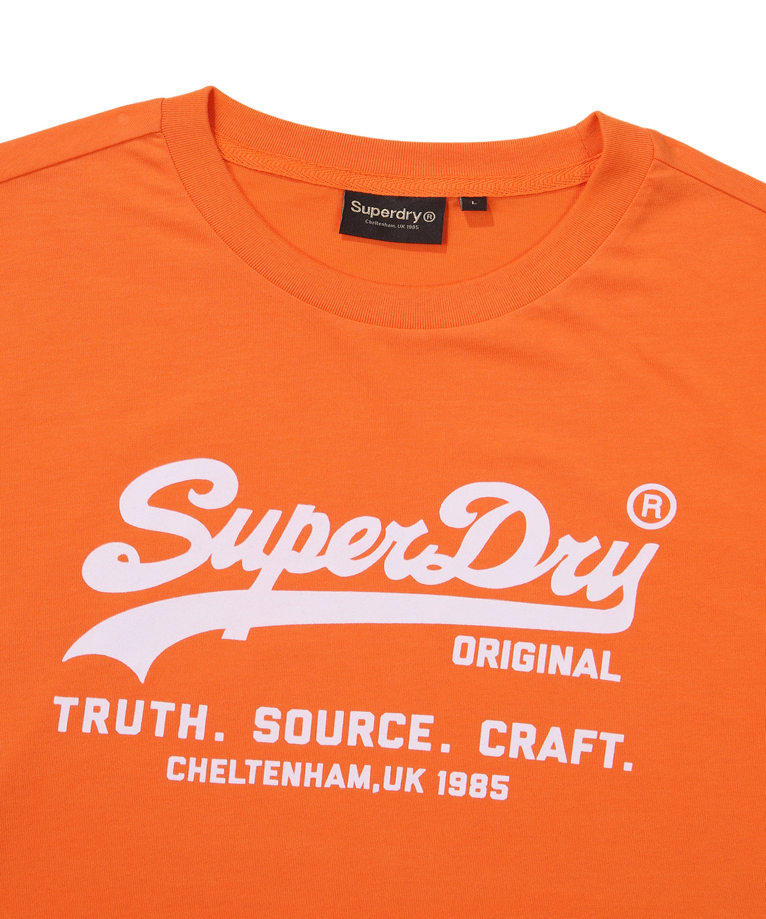 REGULAR FIT VINTAGE BIG LOGO HALF T SHIRTS ORANGE SDUSHDO09 KORG 3