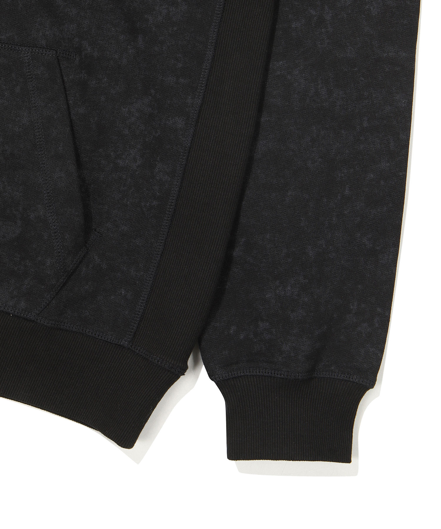 REGULAR FIT VINTAGE SMALL LOGO HOODIE BLACK SDUHOFO06 KBLK 4