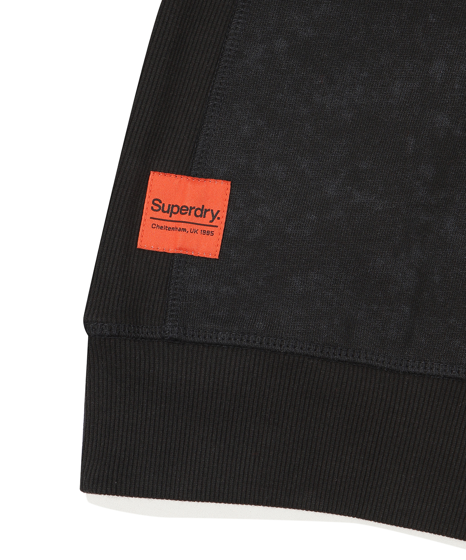 REGULAR FIT VINTAGE SMALL LOGO HOODIE BLACK SDUHOFO06 KBLK 5