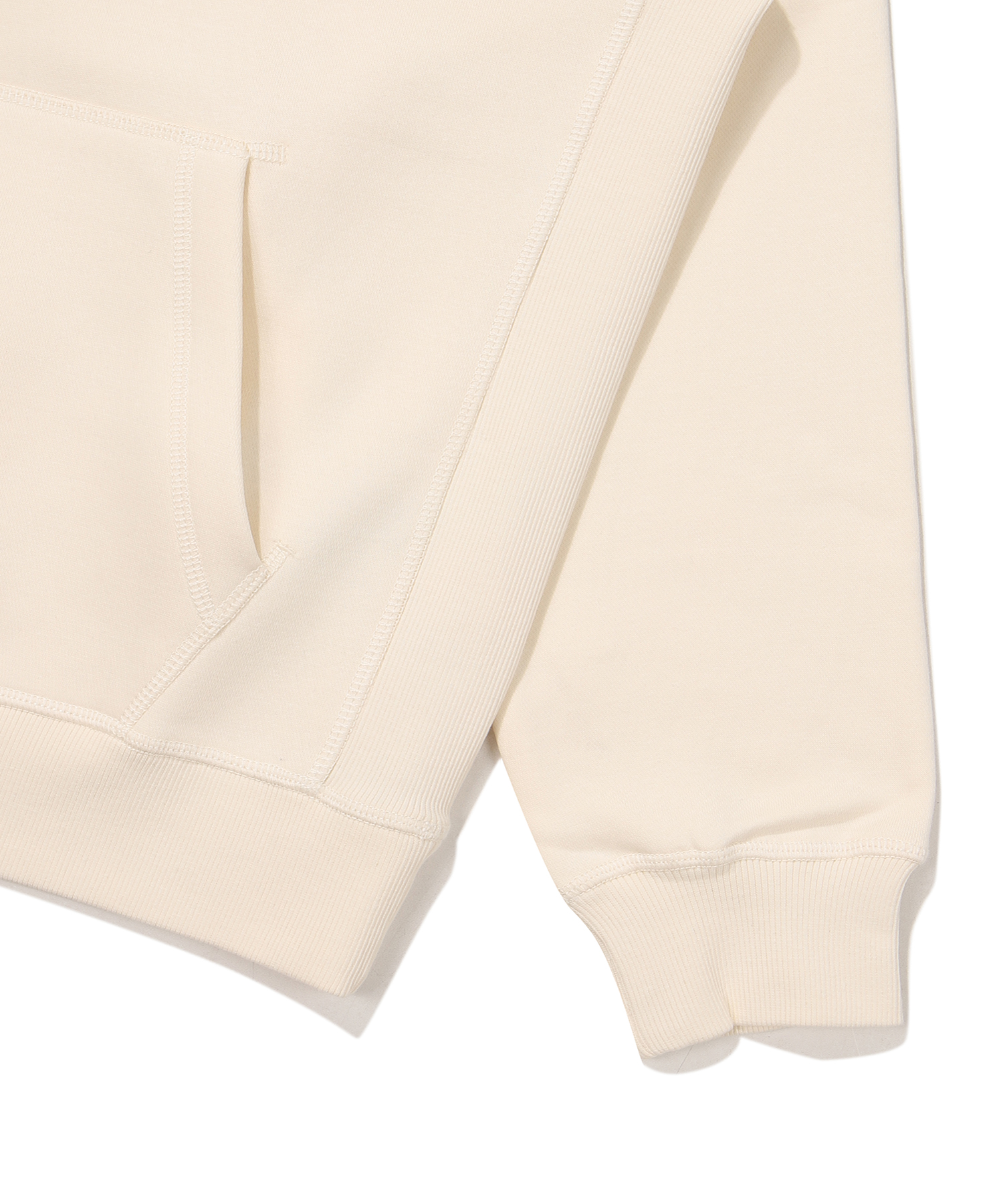 REGULAR FIT VINTAGE SMALL LOGO HOODIE IVORY SDUHOFO05 KIVR 4