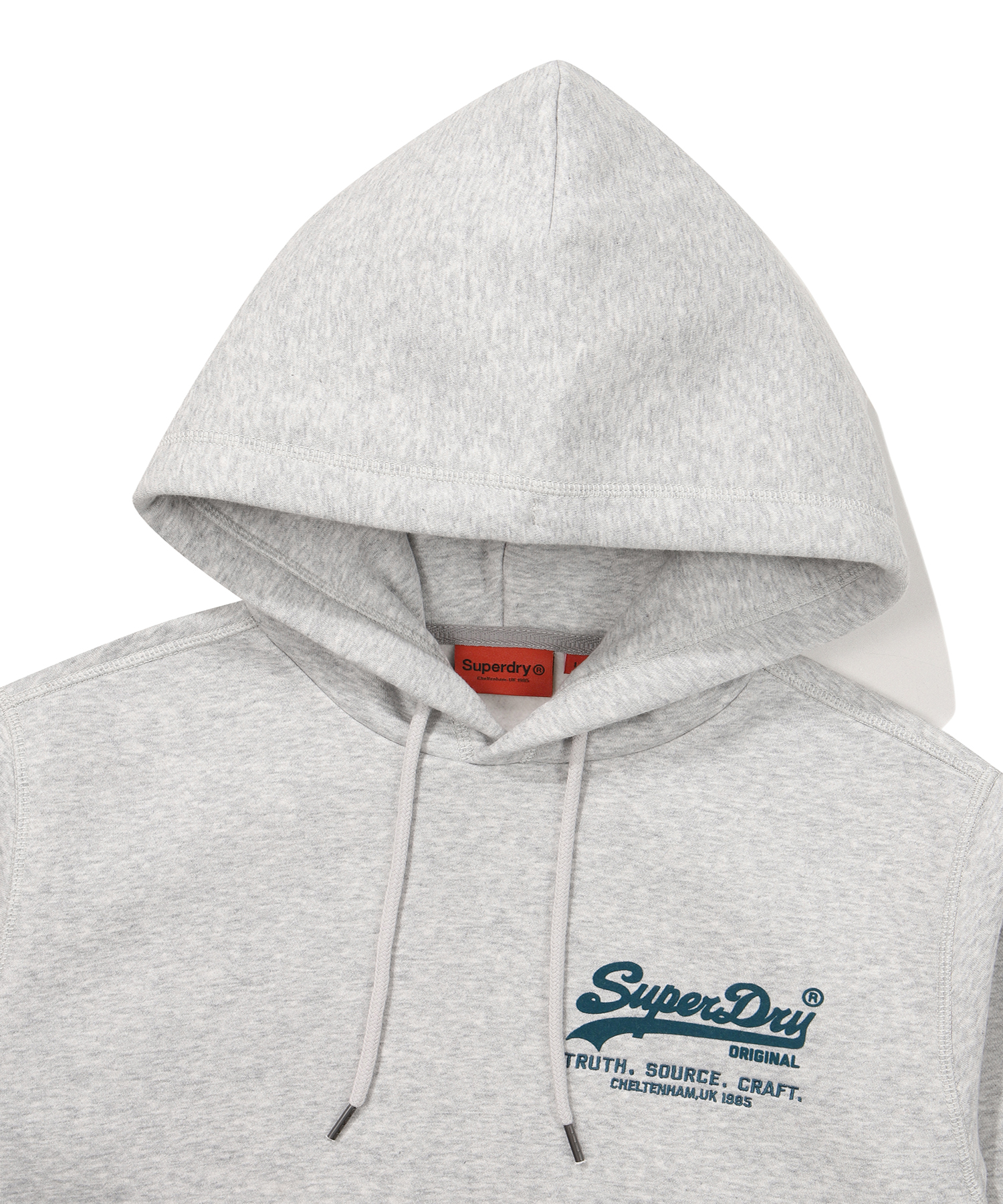 REGULAR FIT VINTAGE SMALL LOGO HOODIE M GREY SDUHOFO05 KMGR 3