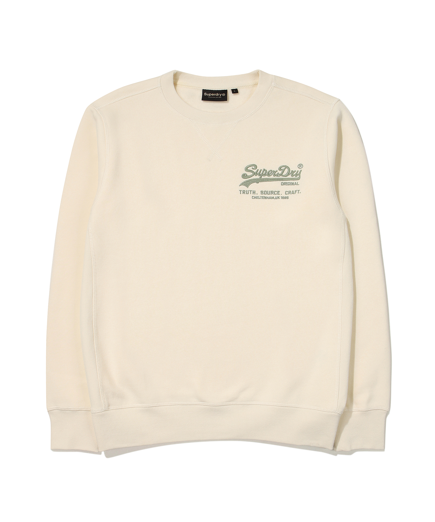 REGULAR FIT VINTAGE SMALL LOGO SWEATSHIRT IVORY SDUMRFO04 KIVR 1