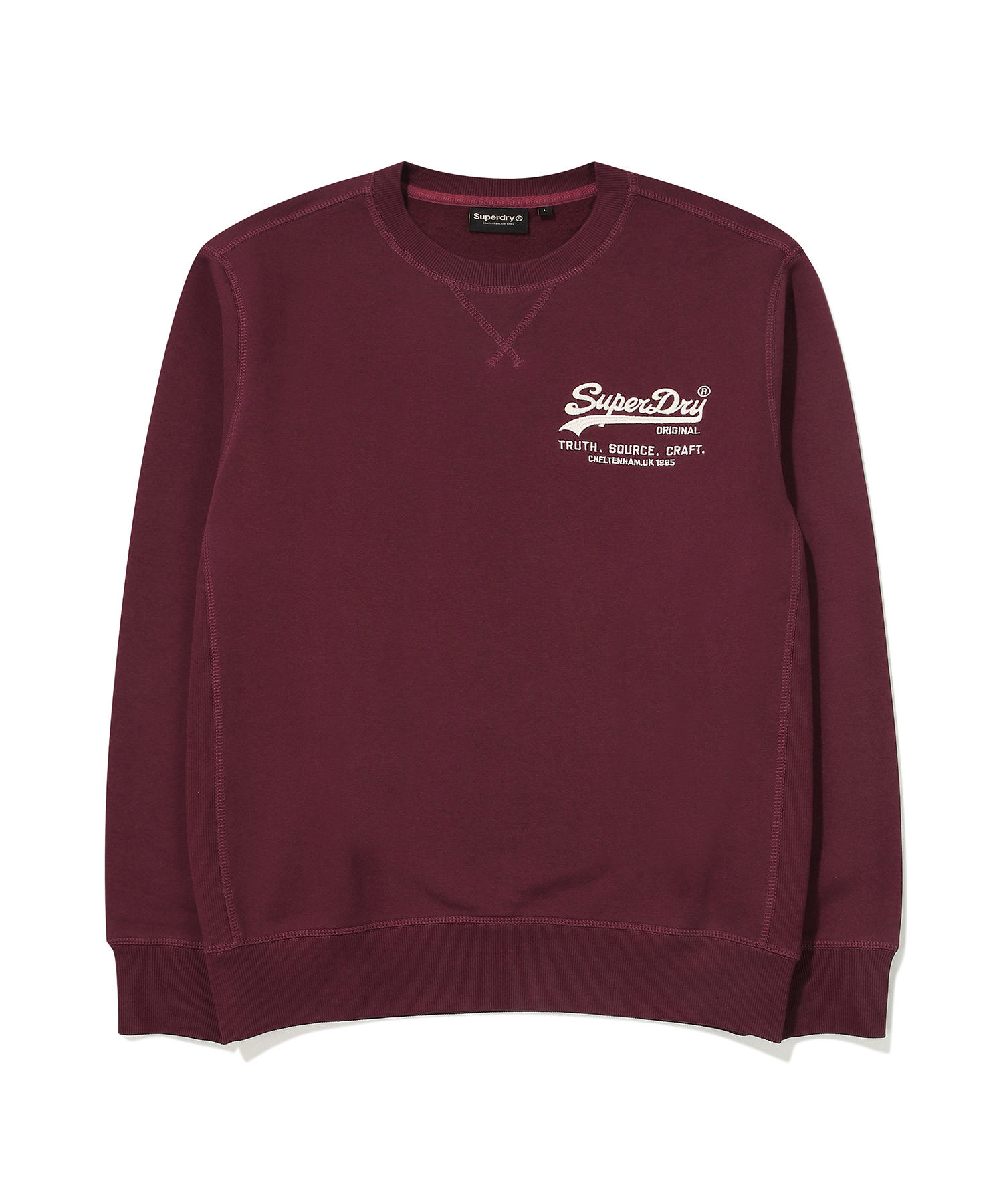 REGULAR FIT VINTAGE SMALL LOGO SWEATSHIRT WINE SDUMRFO04 KWNE 1