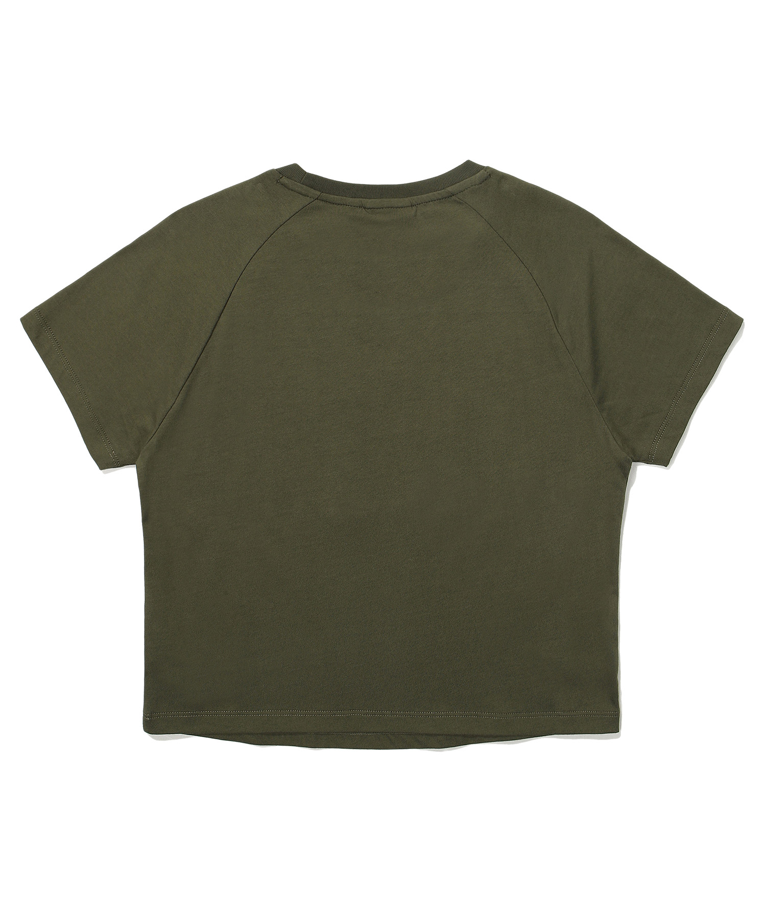 SDFSHDO33 KKHK W CROP FIT SPEED HALF T SHIRTS KHAKI 2