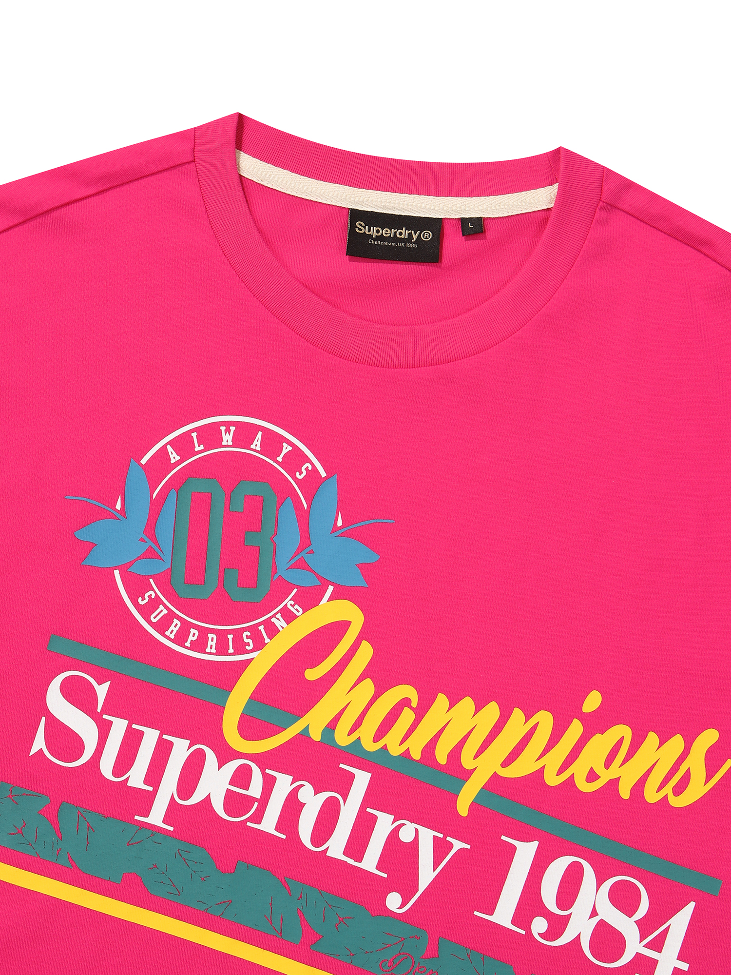 SEMI OVER FIT CHAMPIONS HALF T SHIRTS PINK SDUSHDO46 KPNK 3