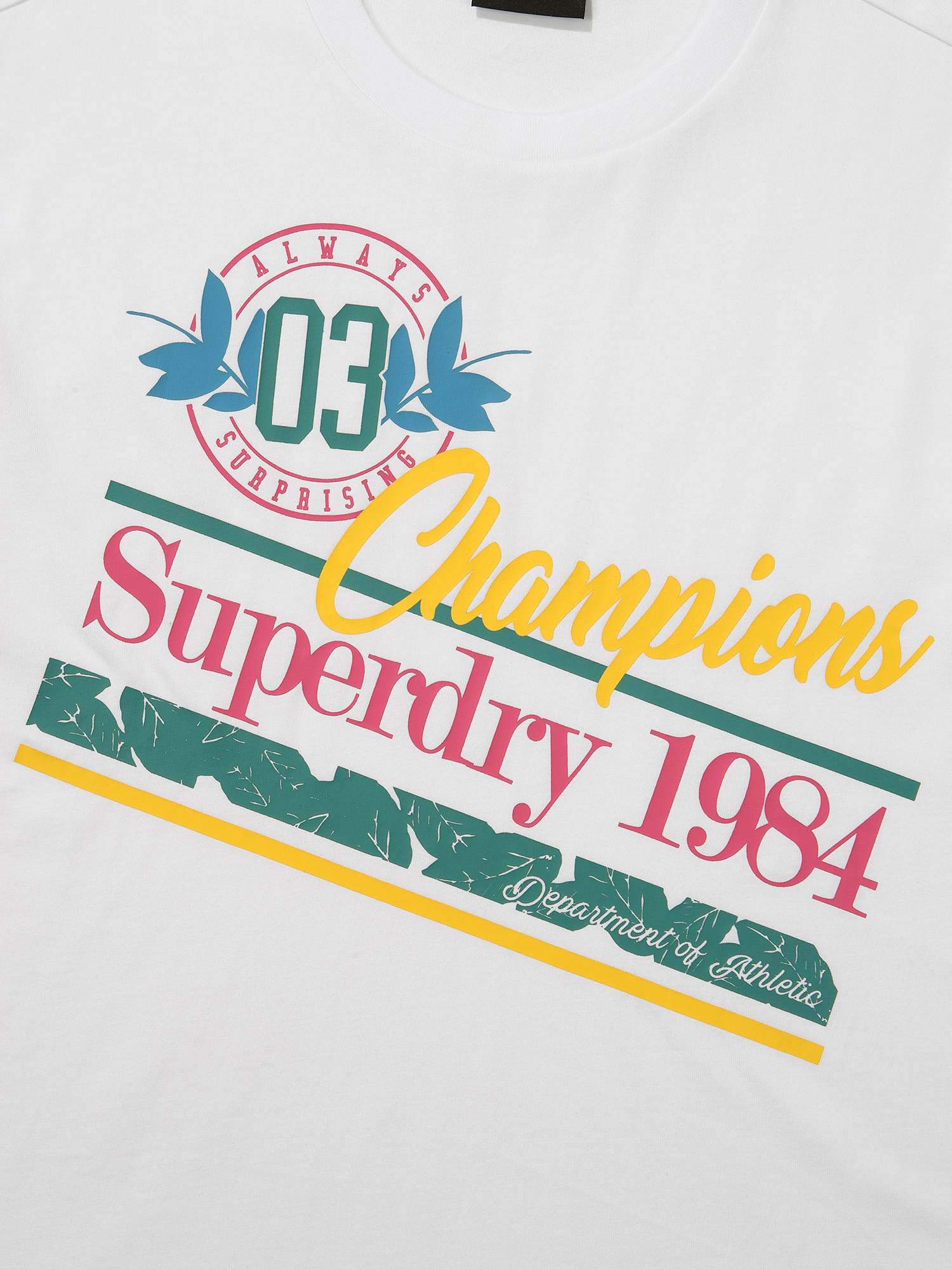 SEMI OVER FIT CHAMPIONS HALF T SHIRTS WHITE SDUSHDO46 KWHT 4