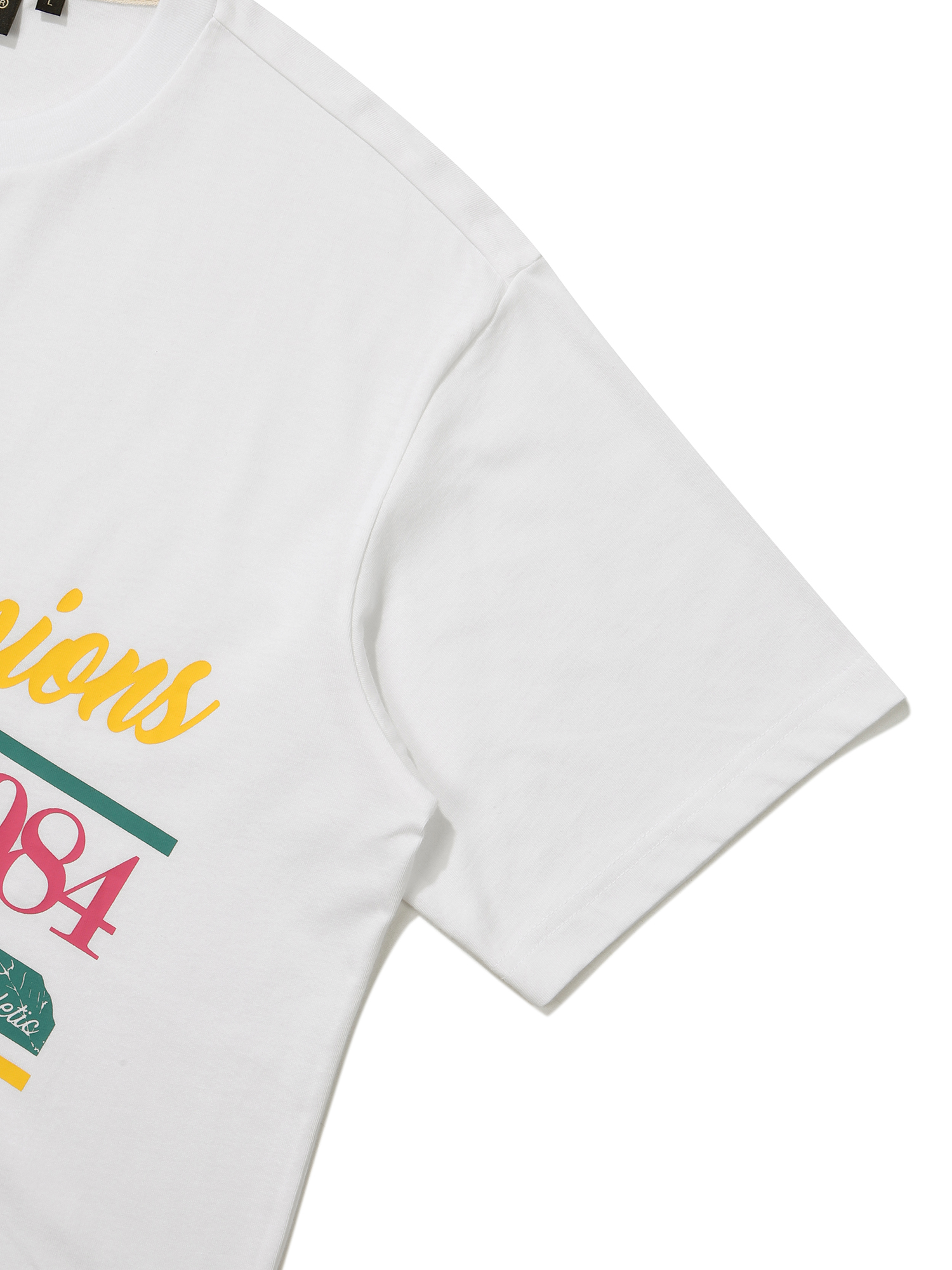 SEMI OVER FIT CHAMPIONS HALF T SHIRTS WHITE SDUSHDO46 KWHT 5