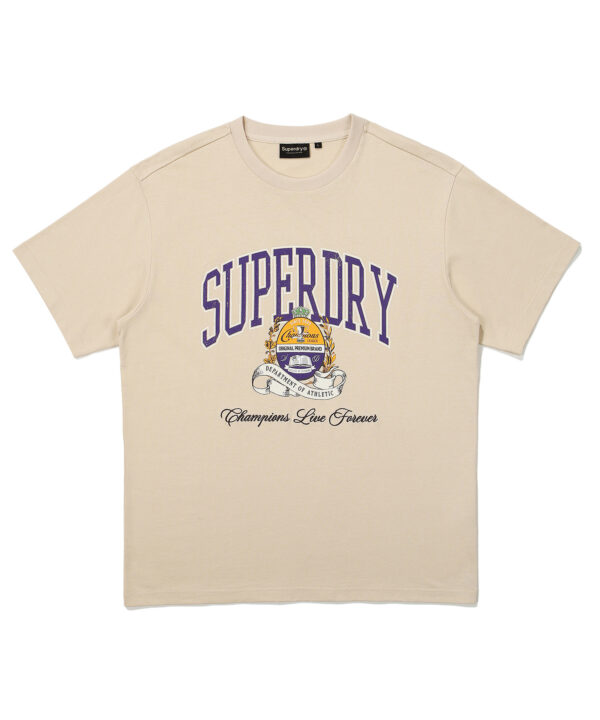 SEMI OVER FIT CHAMPIONS SIMBOL HALF T SHIRTS BEIGE SDUSHDO47 KBEG 1