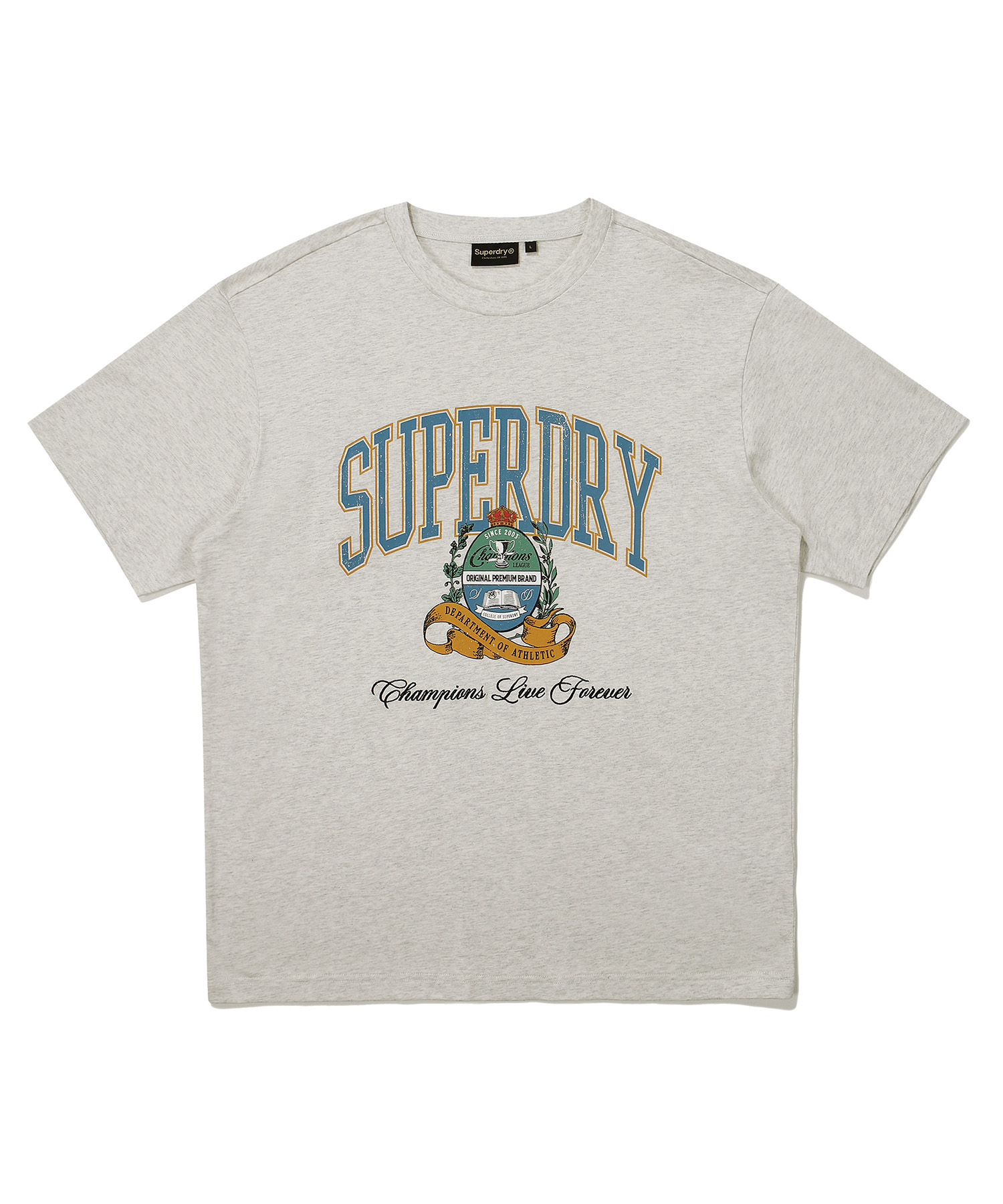 SEMI OVER FIT CHAMPIONS SIMBOL HALF T SHIRTS M GREY SDUSHDO47 KMGR 1