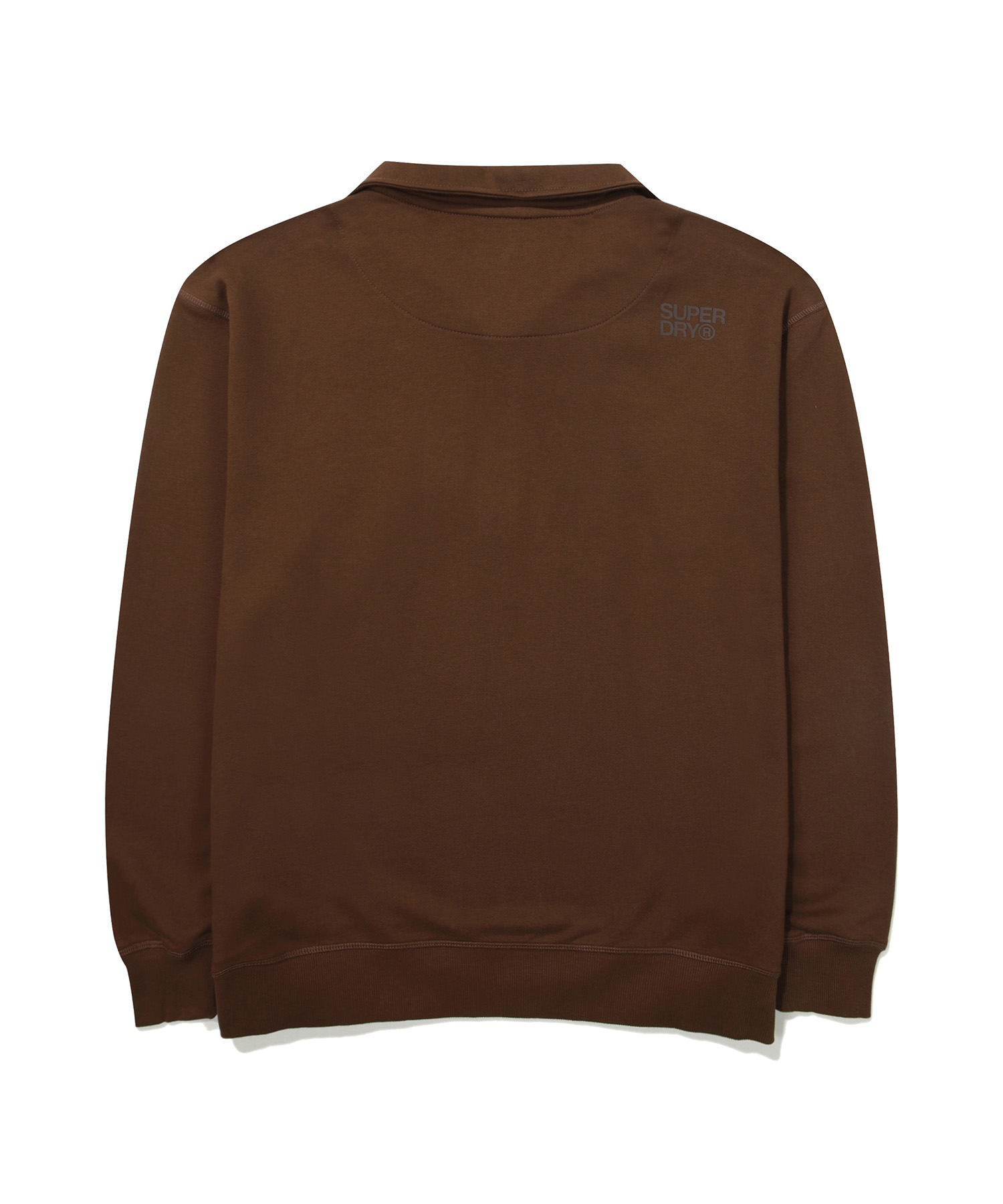 SEMI OVER FIT HERITAGE HALF ZIP UP SWEATSHIRT BROWN SDUMZYO02BRW 2