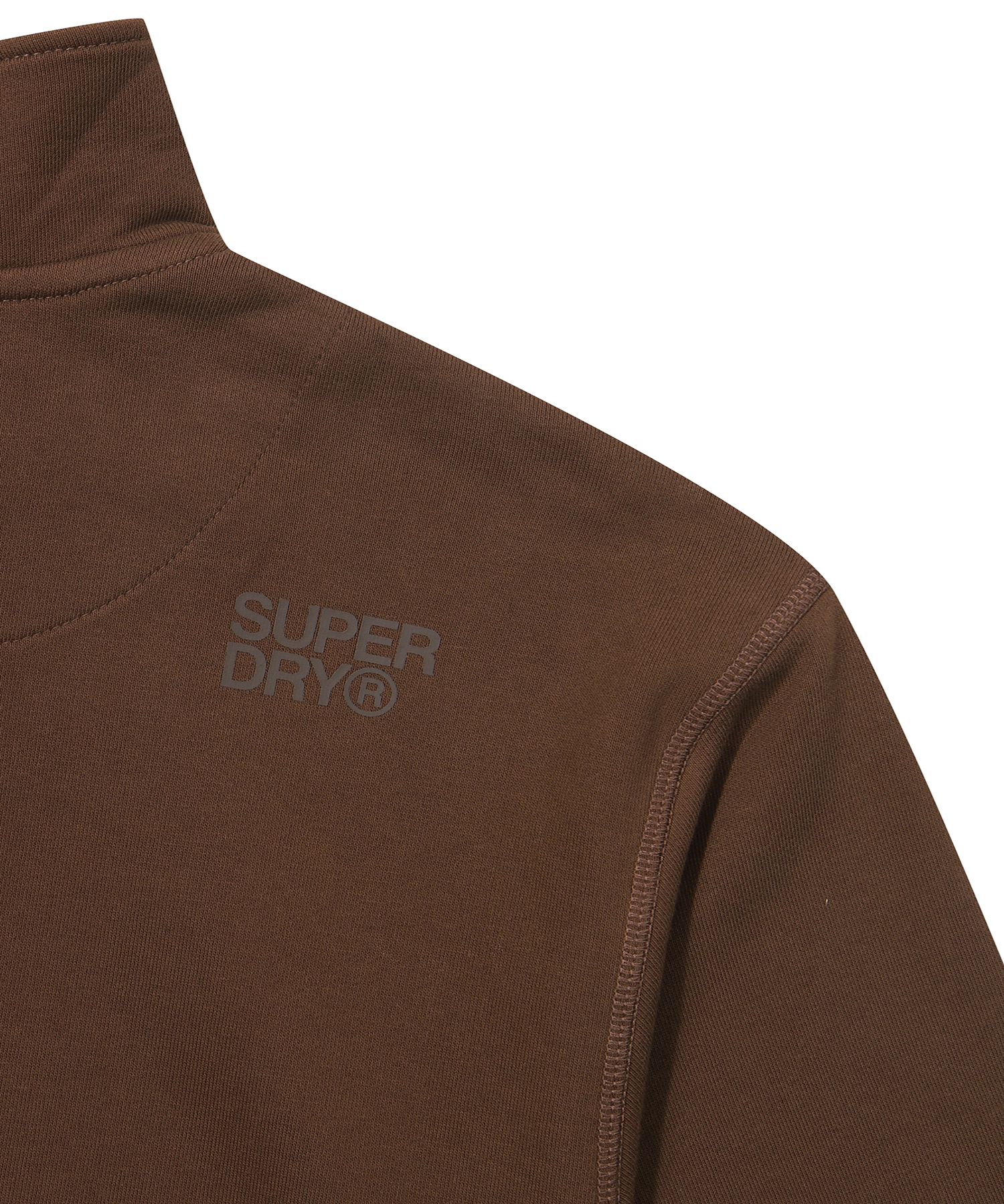 SEMI OVER FIT HERITAGE HALF ZIP UP SWEATSHIRT BROWN SDUMZYO02BRW 5