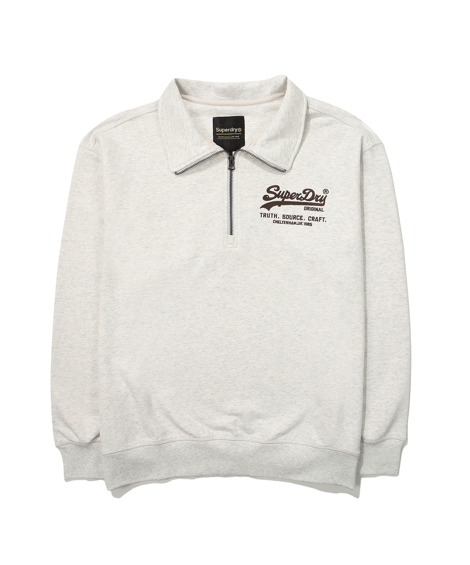 SEMI OVER FIT HERITAGE HALF ZIP UP SWEATSHIRT L GREY SDUMZYO02 KLGR 1