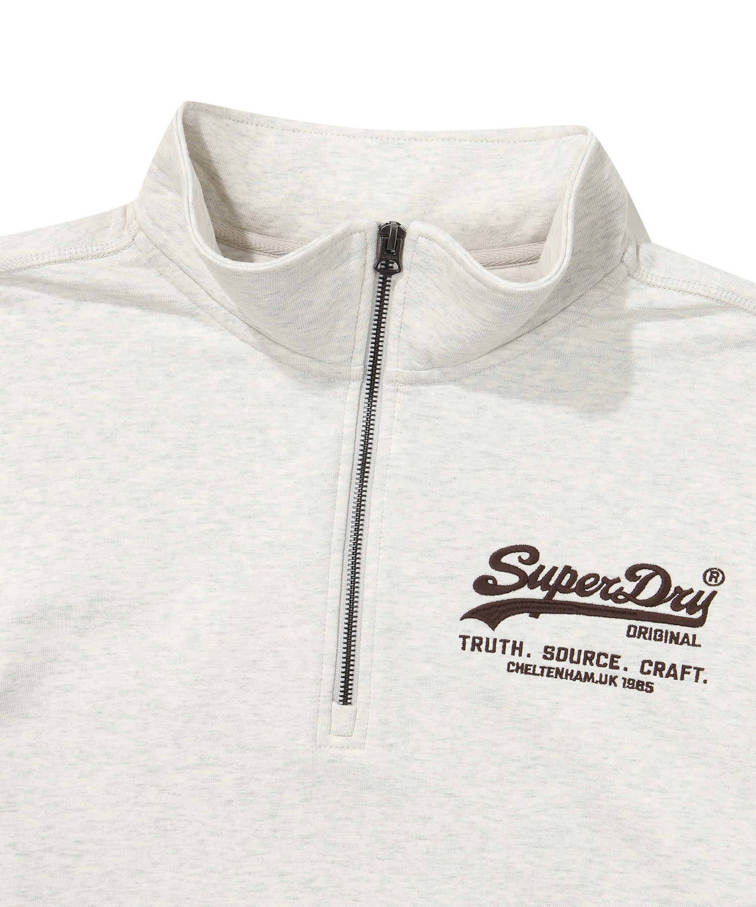 SEMI OVER FIT HERITAGE HALF ZIP UP SWEATSHIRT L GREY SDUMZYO02 KLGR 3