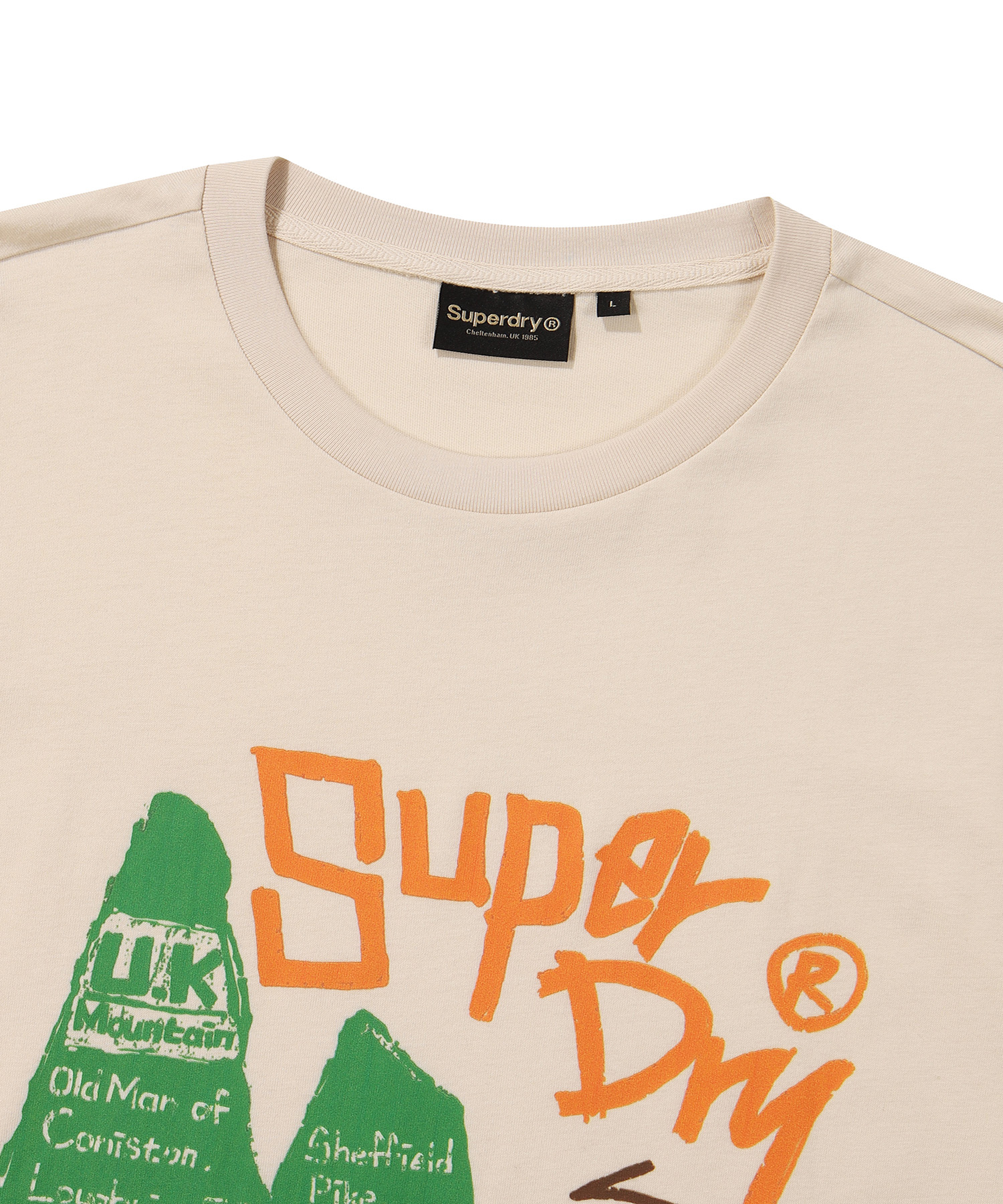 SEMI OVER FIT MOUNTAIN E HALF T SHIRTS BEIGE SDUSHDO15 KBEG 3