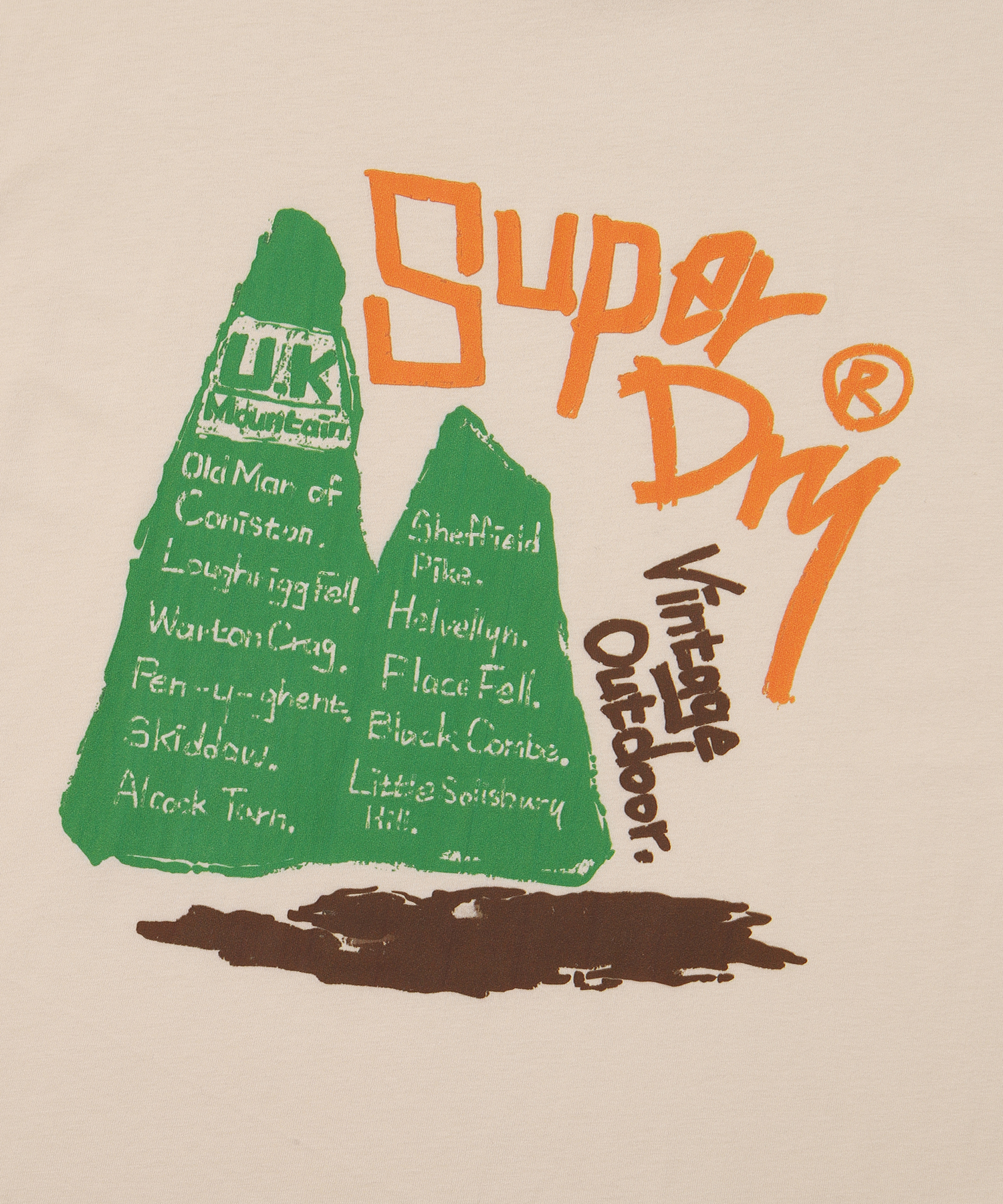 SEMI OVER FIT MOUNTAIN E HALF T SHIRTS BEIGE SDUSHDO15 KBEG 4