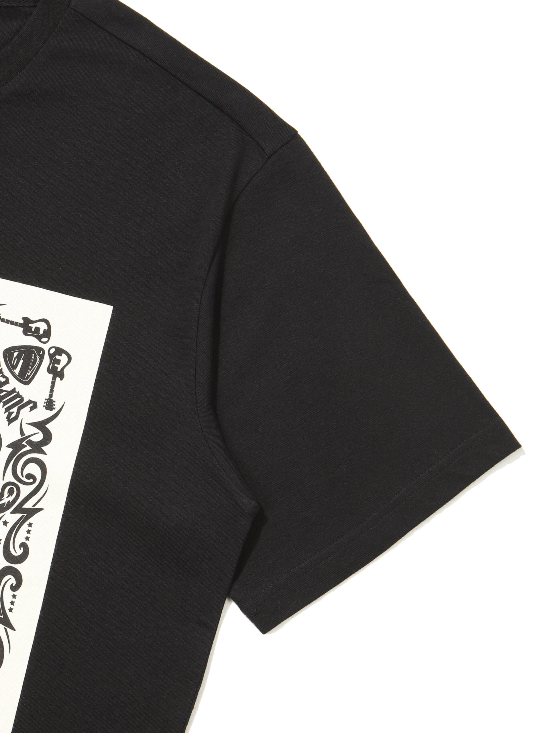 SEMI OVER FIT PAISLEY HALF T SHIRTS BLACK SDUSHDO04 KBLK 5