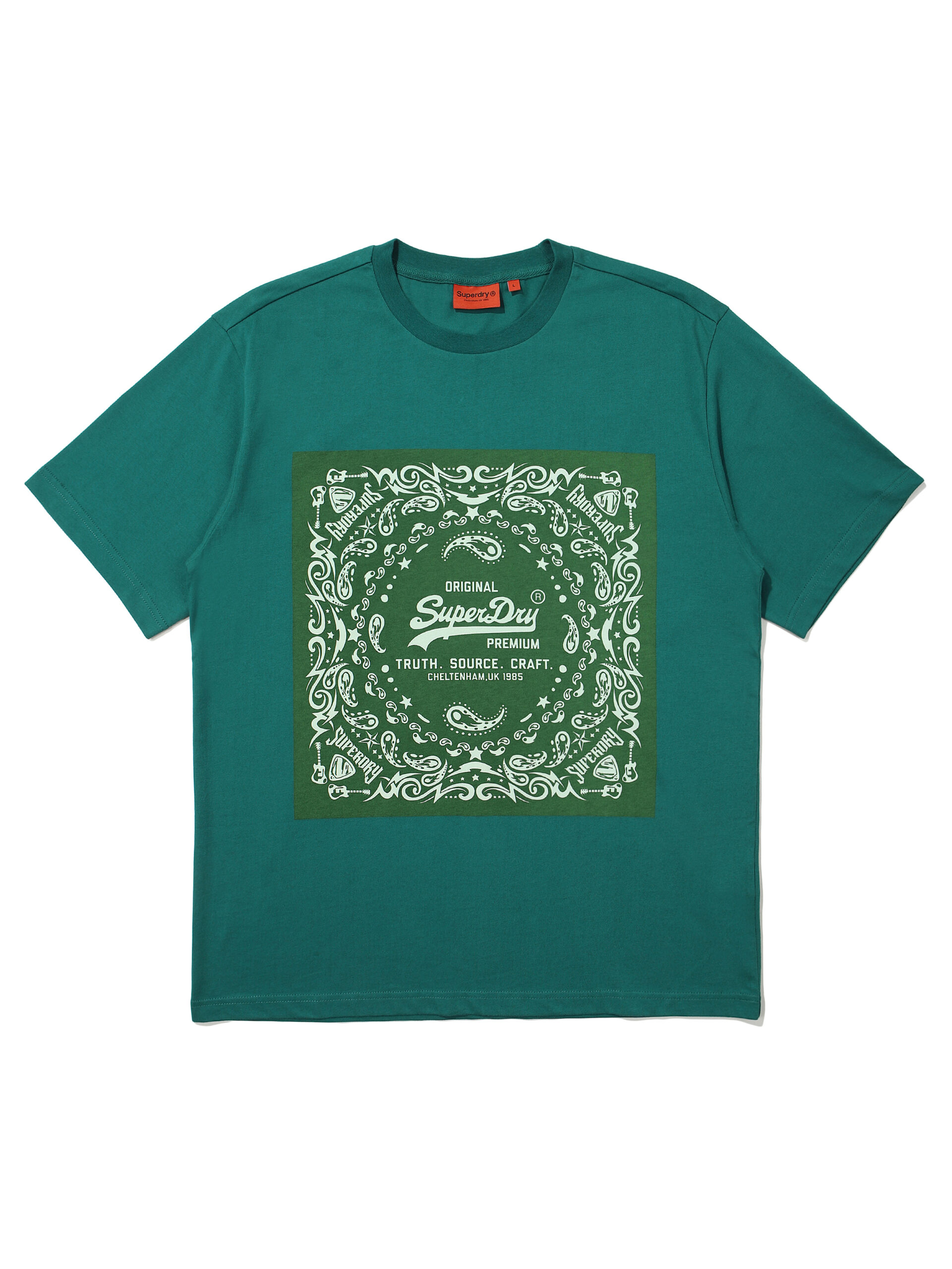 SEMI OVER FIT PAISLEY HALF T SHIRTS GREEN SDUSHDO04 KGRN 1