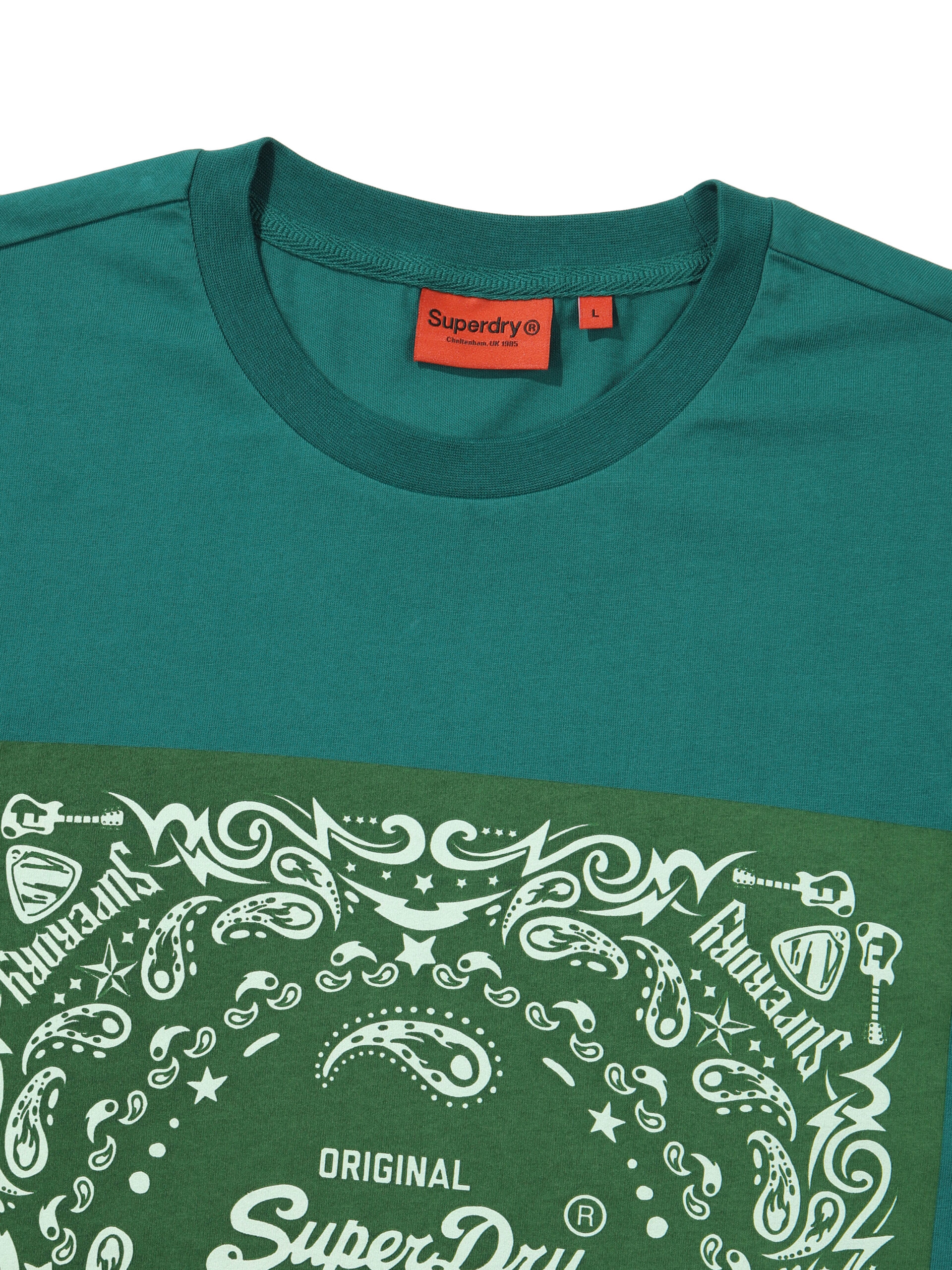 SEMI OVER FIT PAISLEY HALF T SHIRTS GREEN SDUSHDO04 KGRN 3