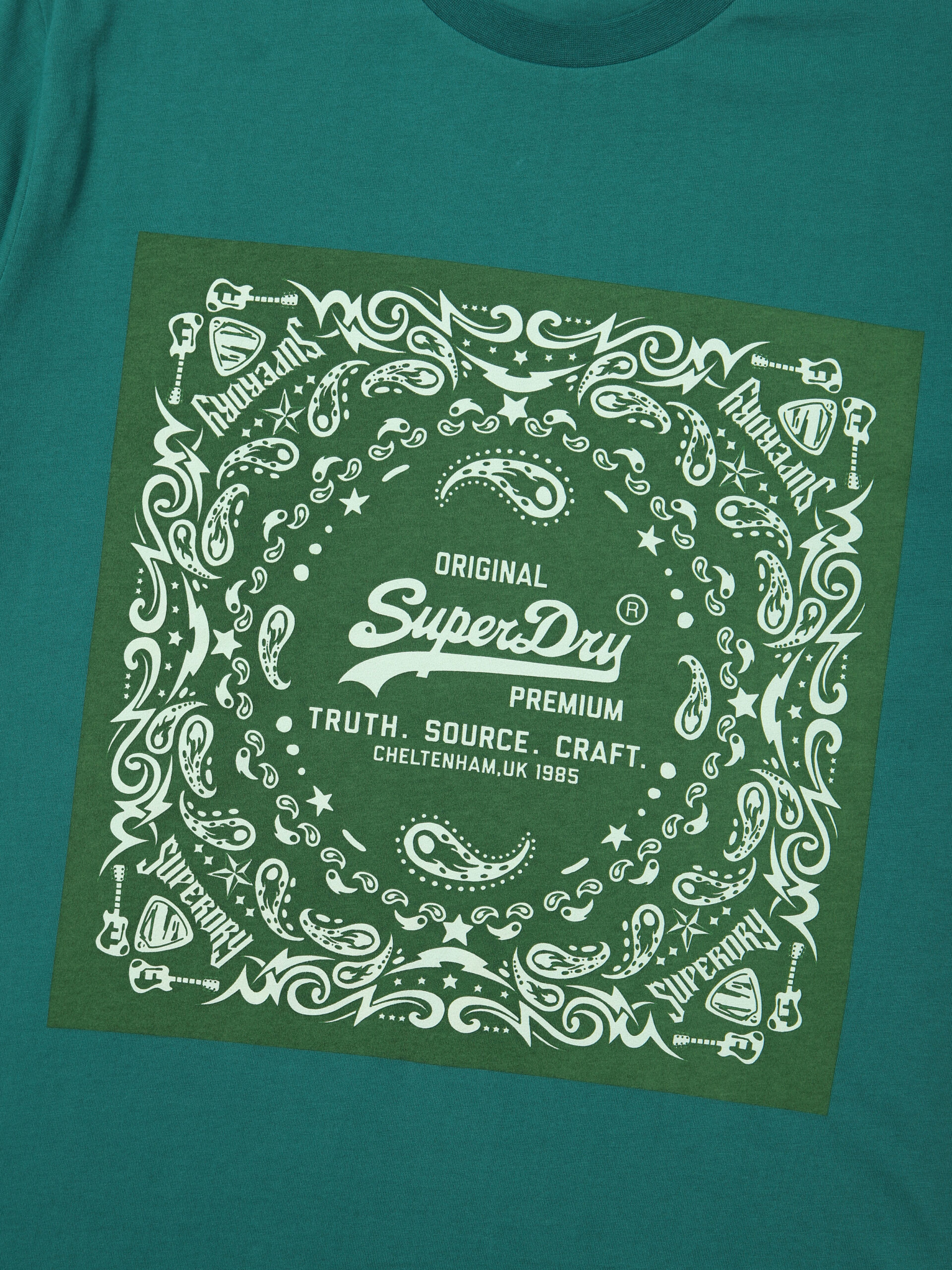 SEMI OVER FIT PAISLEY HALF T SHIRTS GREEN SDUSHDO04 KGRN 4