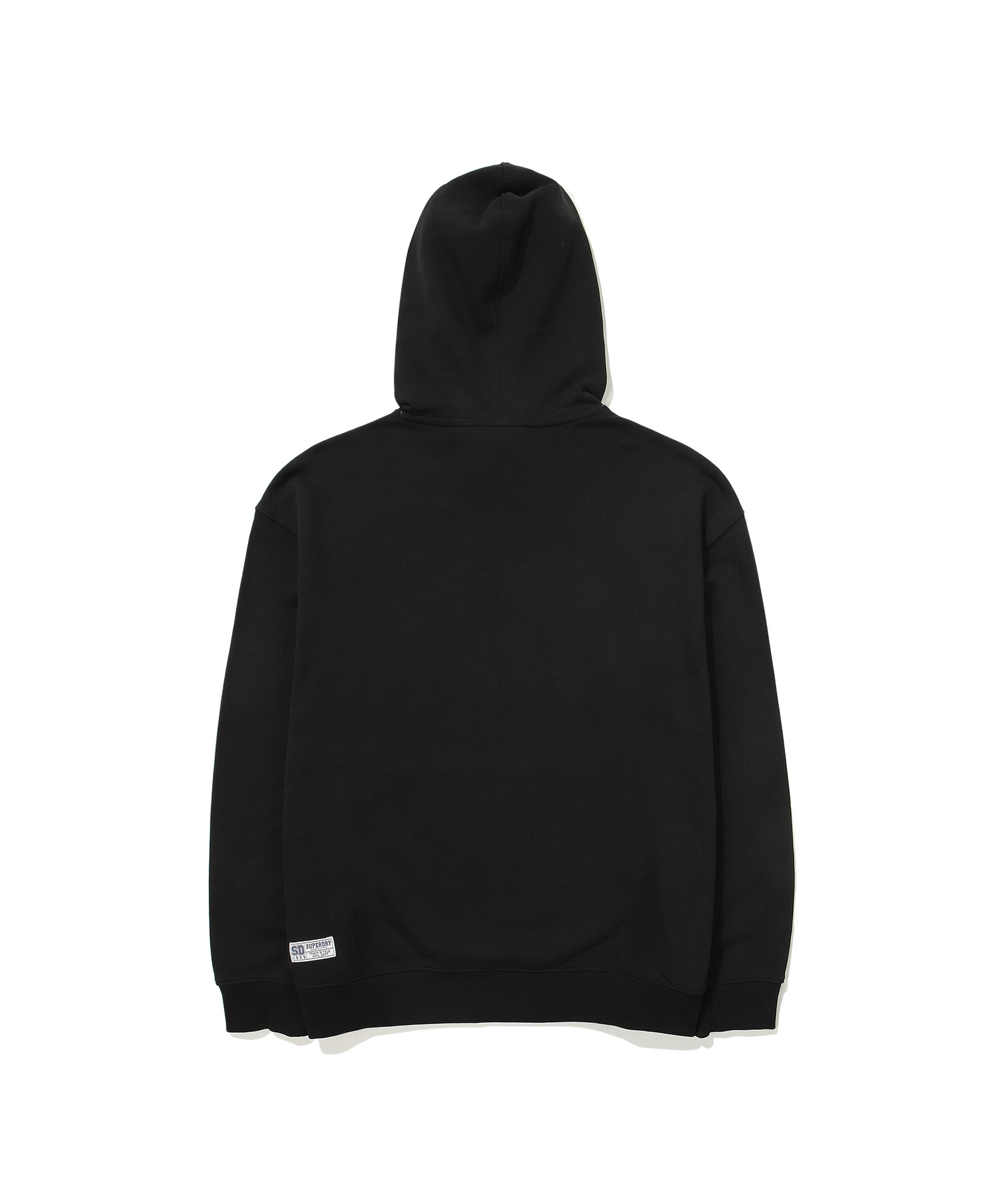 SEMI OVER FIT VARSITY EMBROIDERED HOODIE BLACK SDUHOFO09 KBLK 2