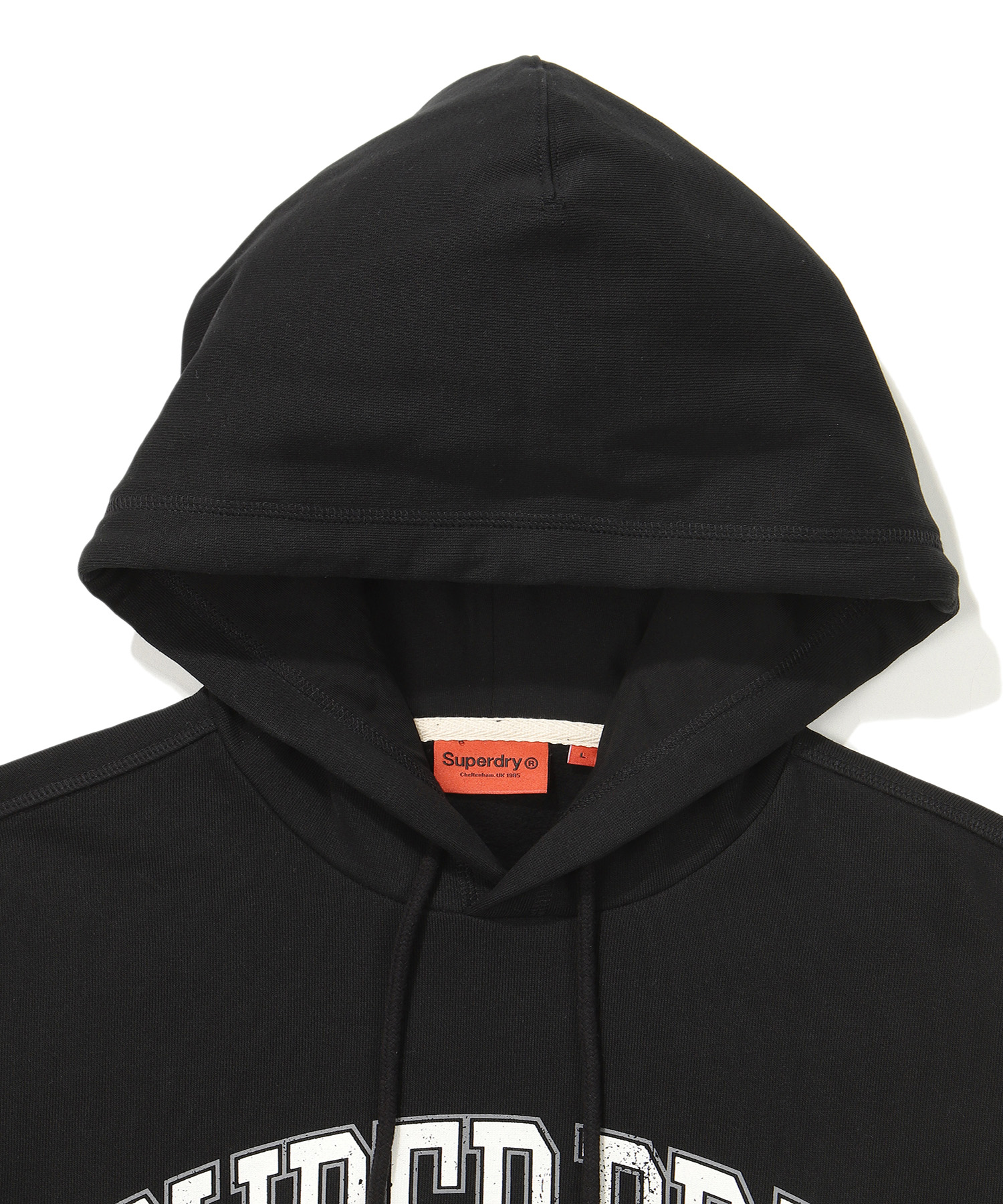 SEMI OVER FIT VARSITY EMBROIDERED HOODIE BLACK SDUHOFO09 KBLK 3