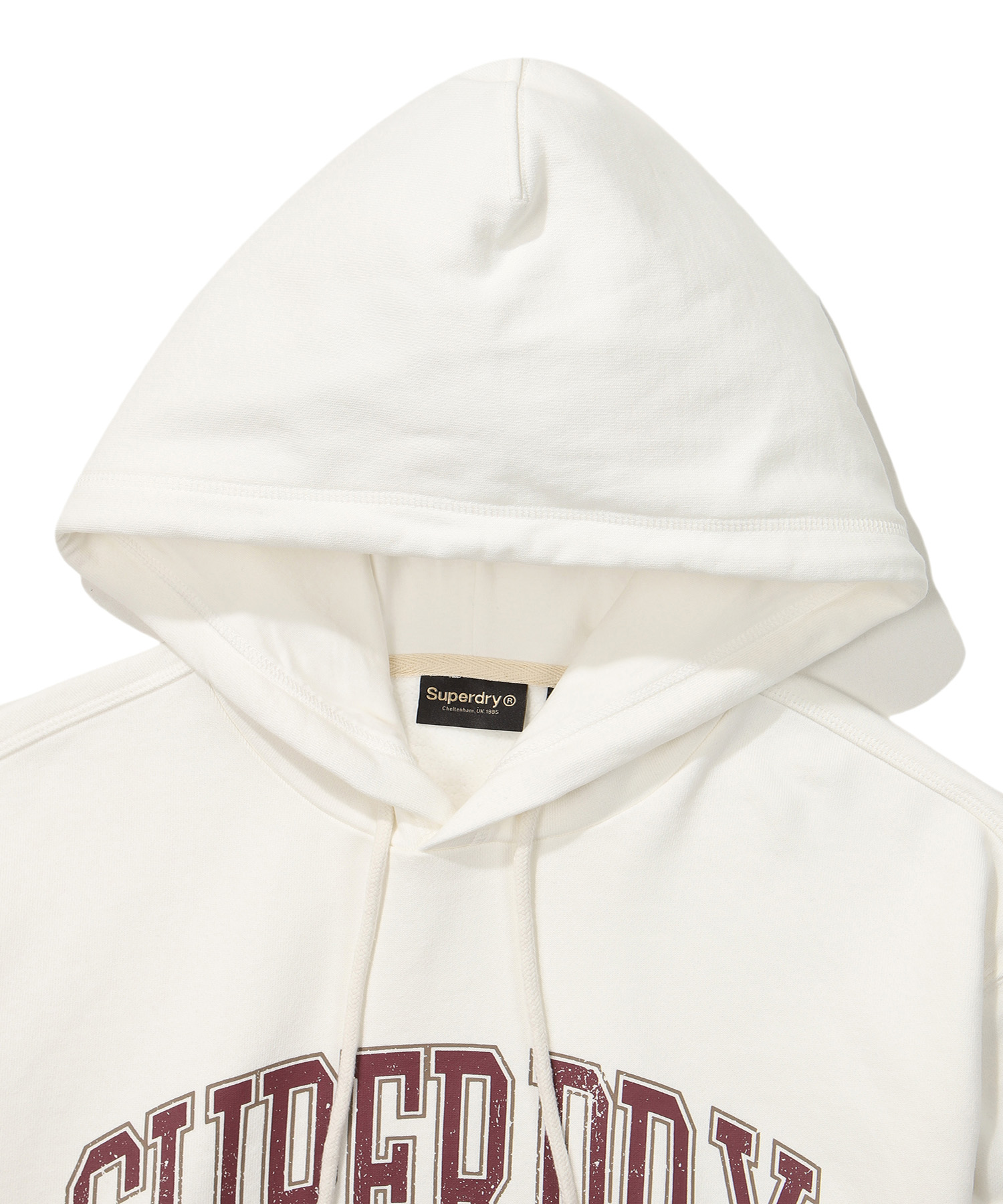 SEMI OVER FIT VARSITY EMBROIDERED HOODIE IVORY SDUHOFO09 KIVR 3
