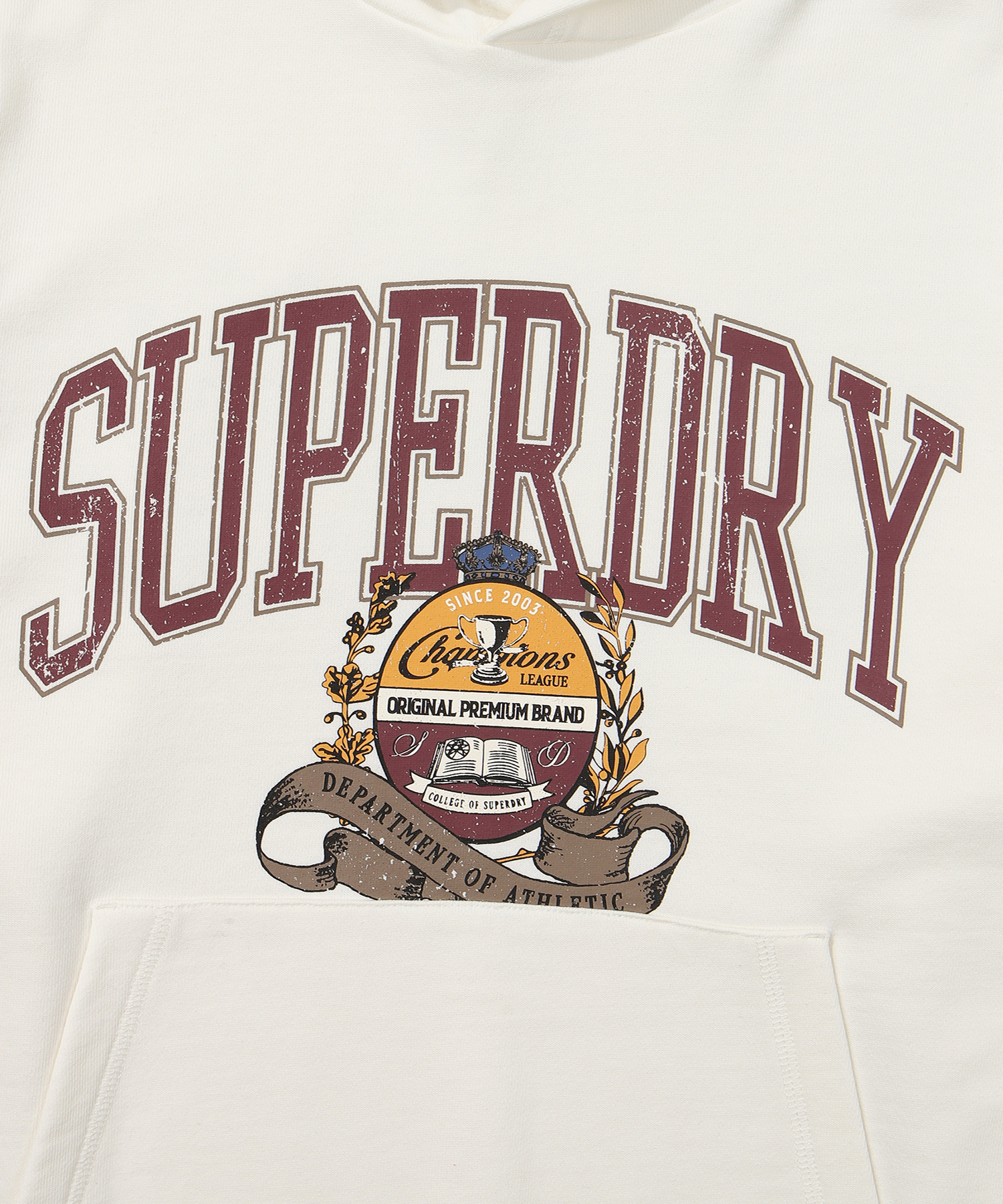 SEMI OVER FIT VARSITY EMBROIDERED HOODIE IVORY SDUHOFO09 KIVR 4