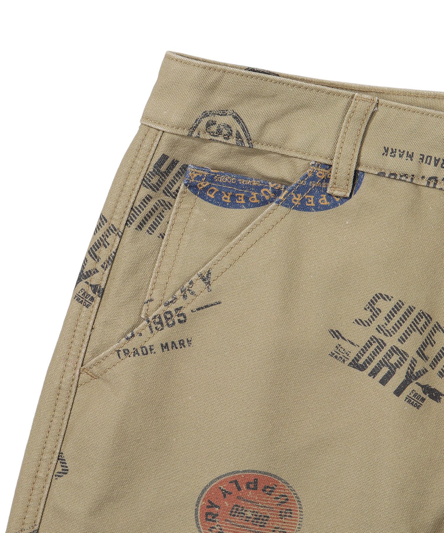 STRAIGHT PRINTING COTTON PANTS BEIGE SDMCNDO15BEG 4