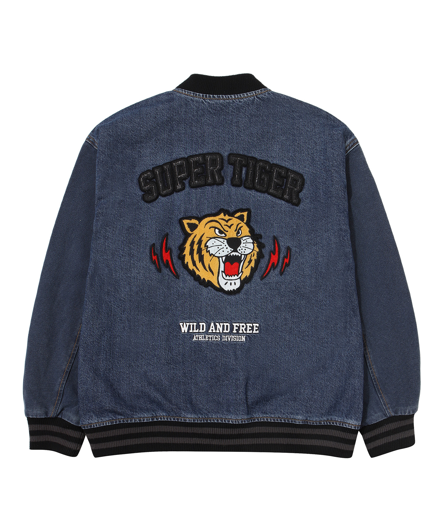 TIGER BASEBALL DENIM JACKET INDIGO SDUJWDO10 KIDG 2