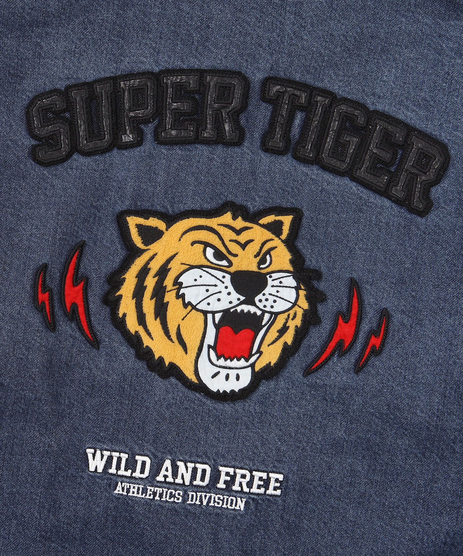 TIGER BASEBALL DENIM JACKET INDIGO SDUJWDO10 KIDG 5