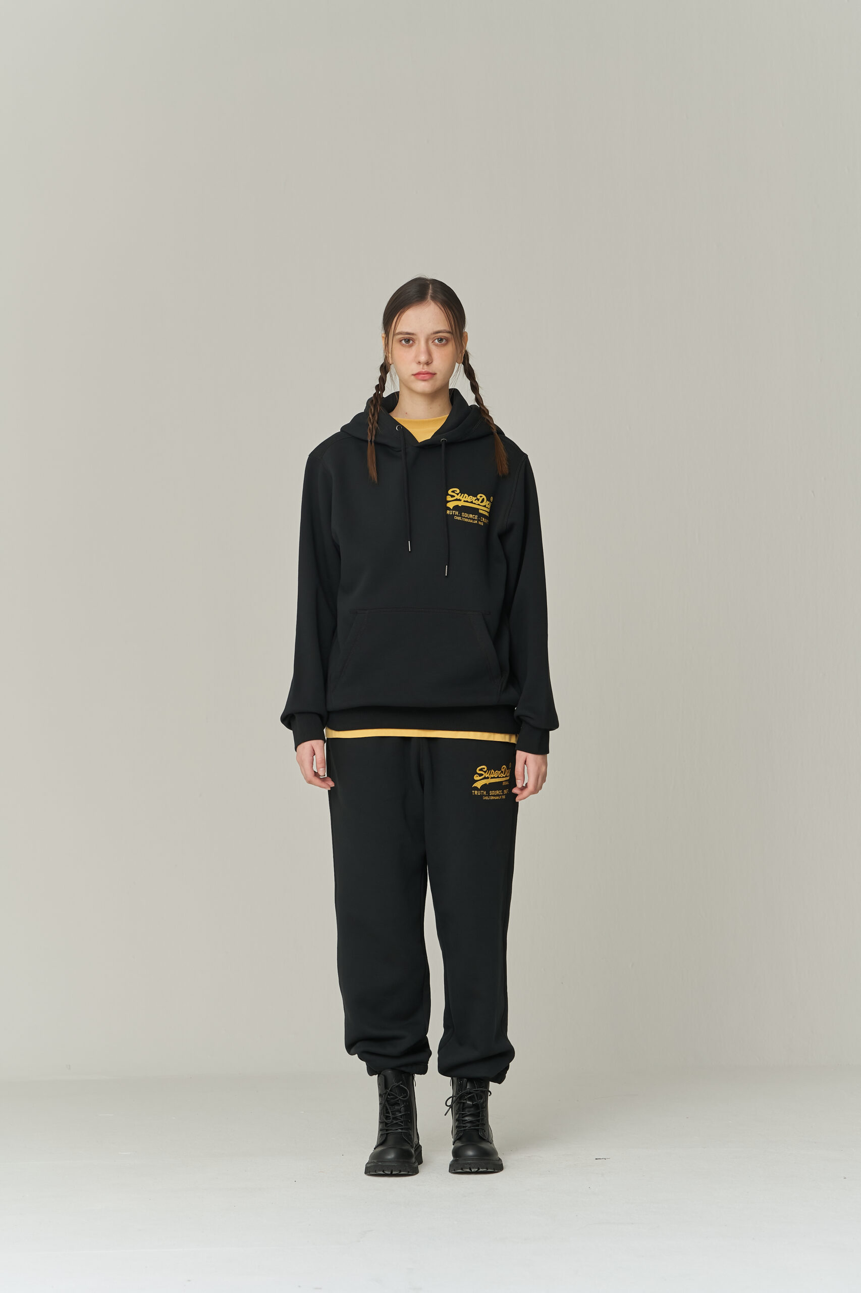 VINTAGE LOGO JOGGER SWEATPANTS BLACK SDUPWFO04 KBLK 1 scaled